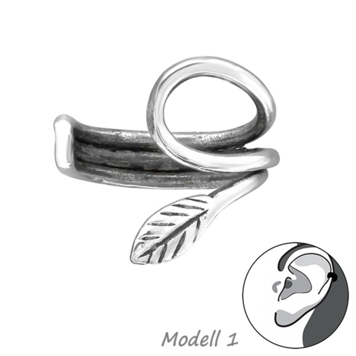Ohrklemme Ohrklemme Silber 925: Ear Cuff Fake Ohrring ohne Loch