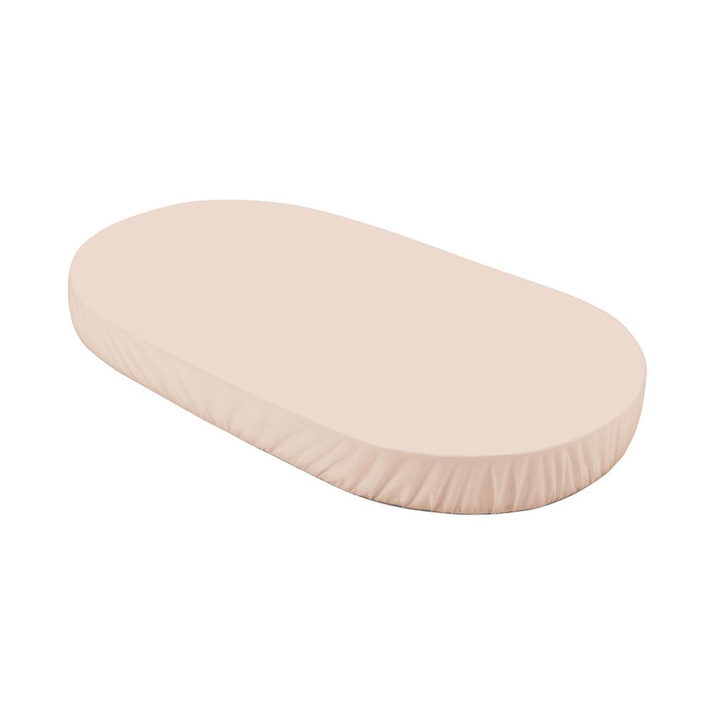 Waldin Spannbettlaken groß für Babybett 7in1 OWAL, Jersey Baumwolle, 124x73 cm, Champagner, Jersey-Elasthan, Gummizug: rundum, Spannbetttuch