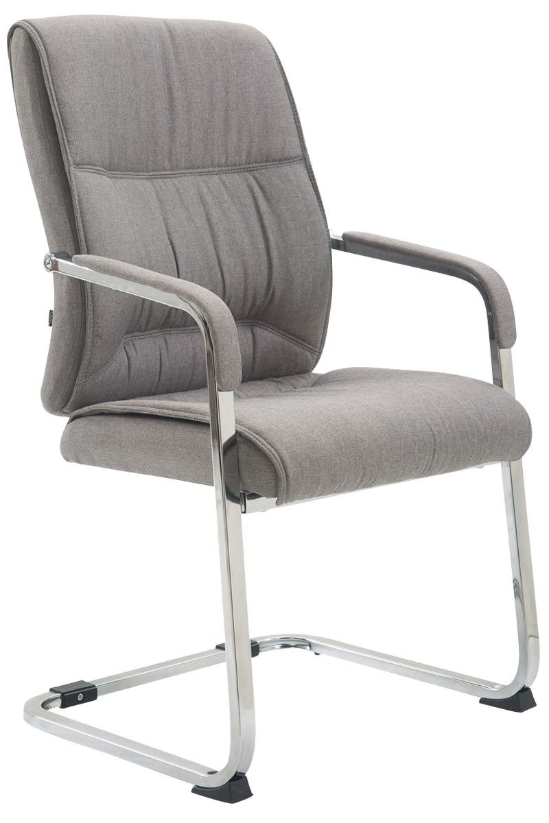 furnicato Besucherstuhl Anubis 102x58x65 cm Grau (1 St), Belastbarer XXL-Gästestuhl mit Freischwinger-Funktion bis 260 kg