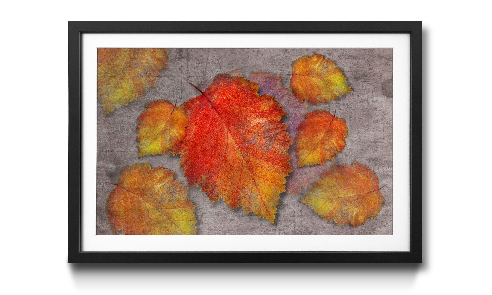 WandbilderXXL Bild mit Rahmen Leaves, Blätter, Wandbild, in 4 Größen erhältlich