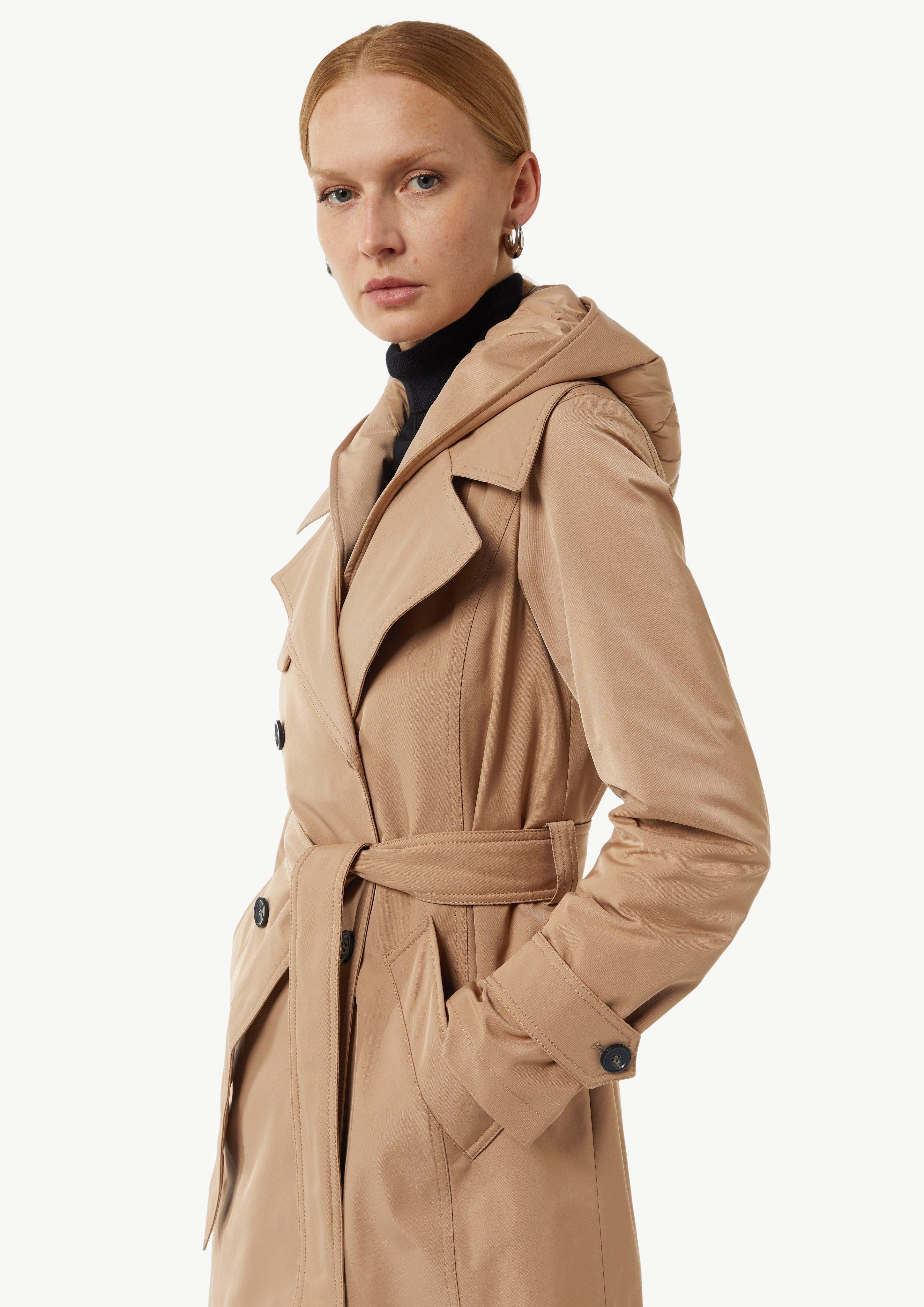 Beige Trench Mit Kapuze Reiss Petite Trenchcoat Mit Kapuzeinsatz In Stone  REISS