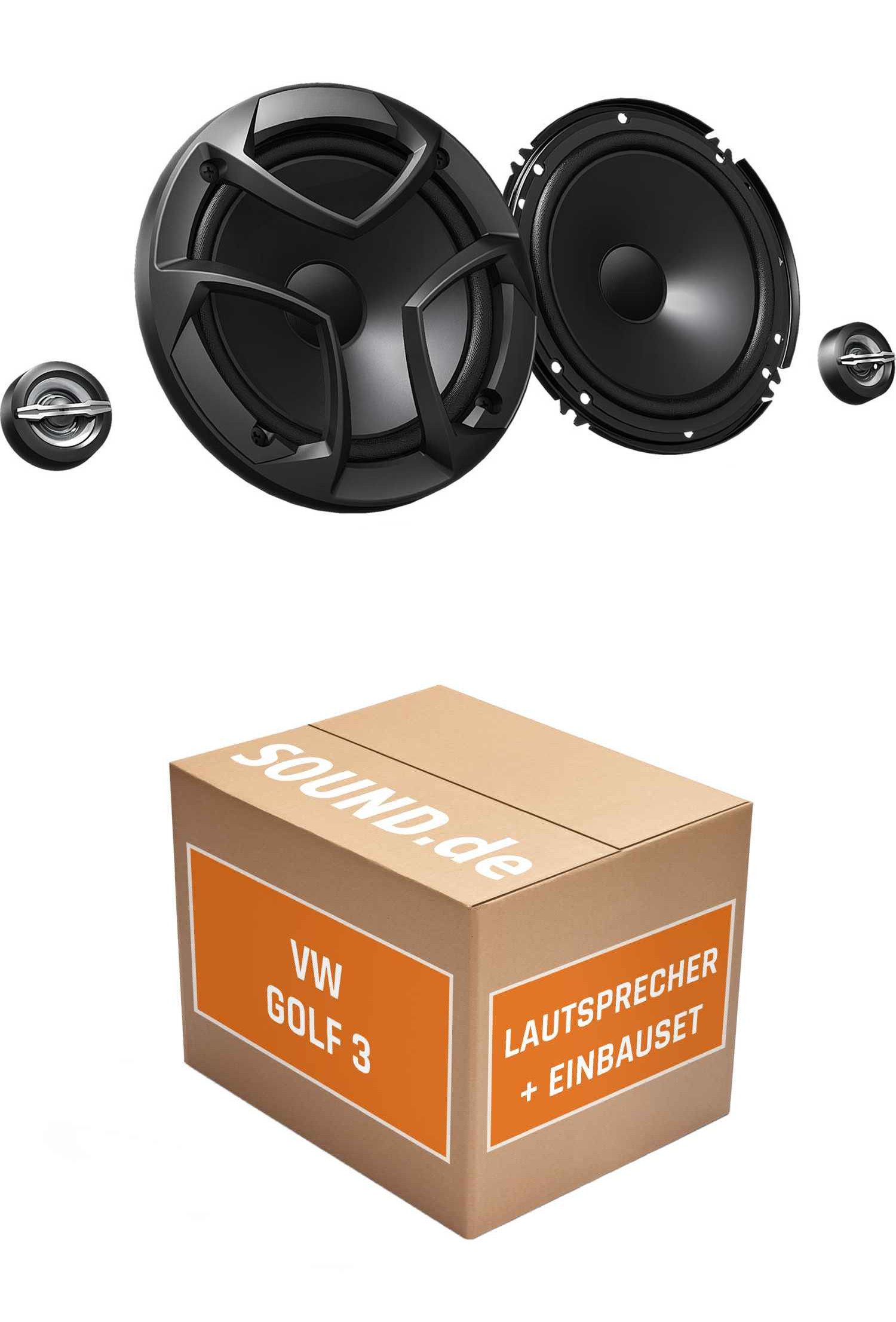 JUST SOUND best choice for caraudio Lautsprecher Set Einbauset JVC CS-JS600 VW Golf 3 Kompakt 4/5 türig Auto-Lautsprecher (30 W, 16 cm)