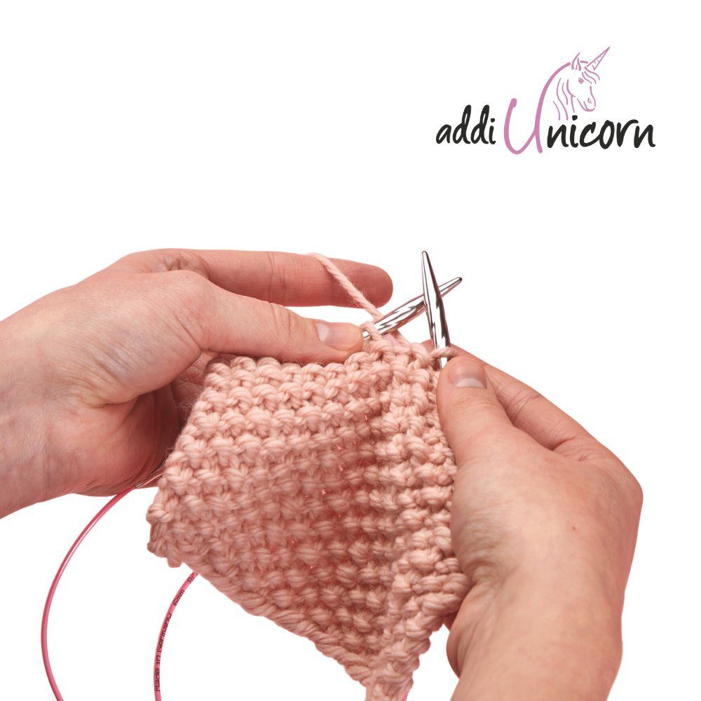 addi Rundstricknadeln addiUnicorn Basic Metall Rundstricknadeln, Länge 60 - 150 cm, Stricknadel in Wellenform in verschiedenen Stärken