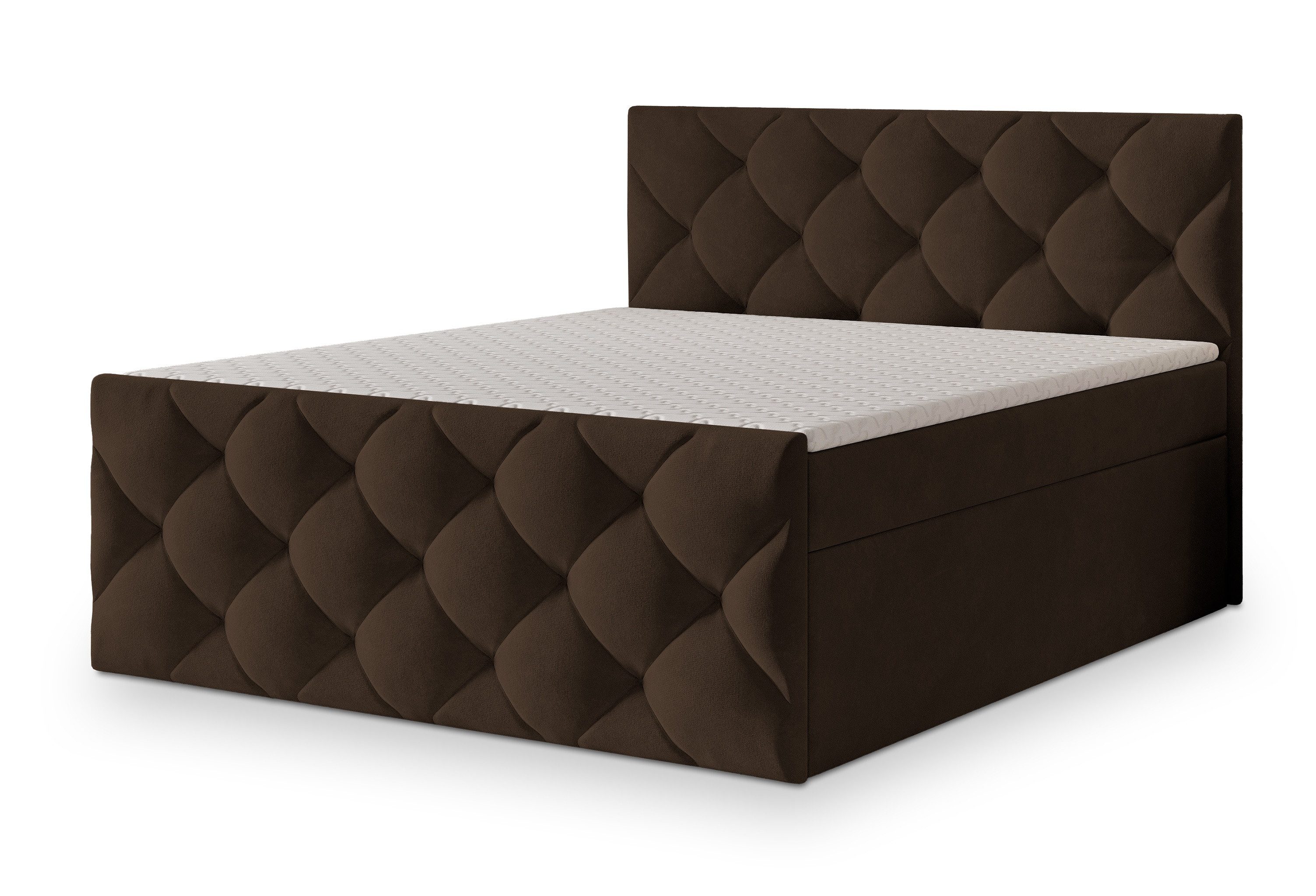 Masseno Boxbett ROVARI 140x200 cm mit Bonell Matratze und Topper