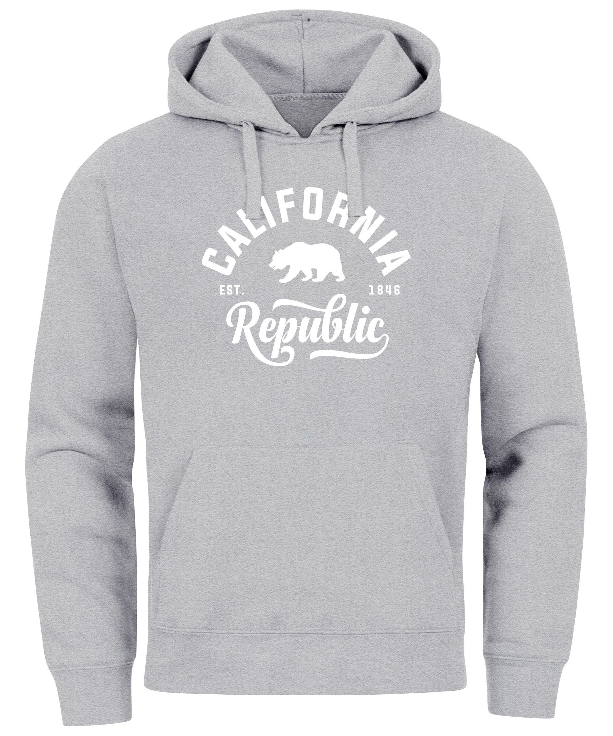 Neverless Hoodie Hoodie Herren California Republic Kapuzen-Pullover Männer günstig online kaufen
