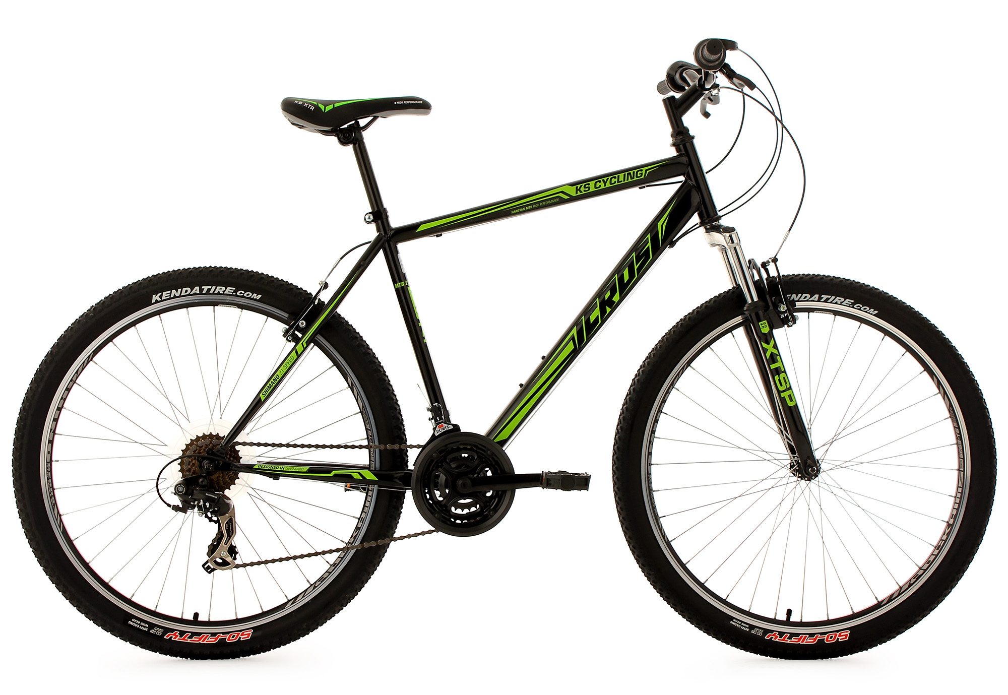 KS Cycling Hardtail-Mountainbike, 27,5 Zoll, schwarz-grün ...