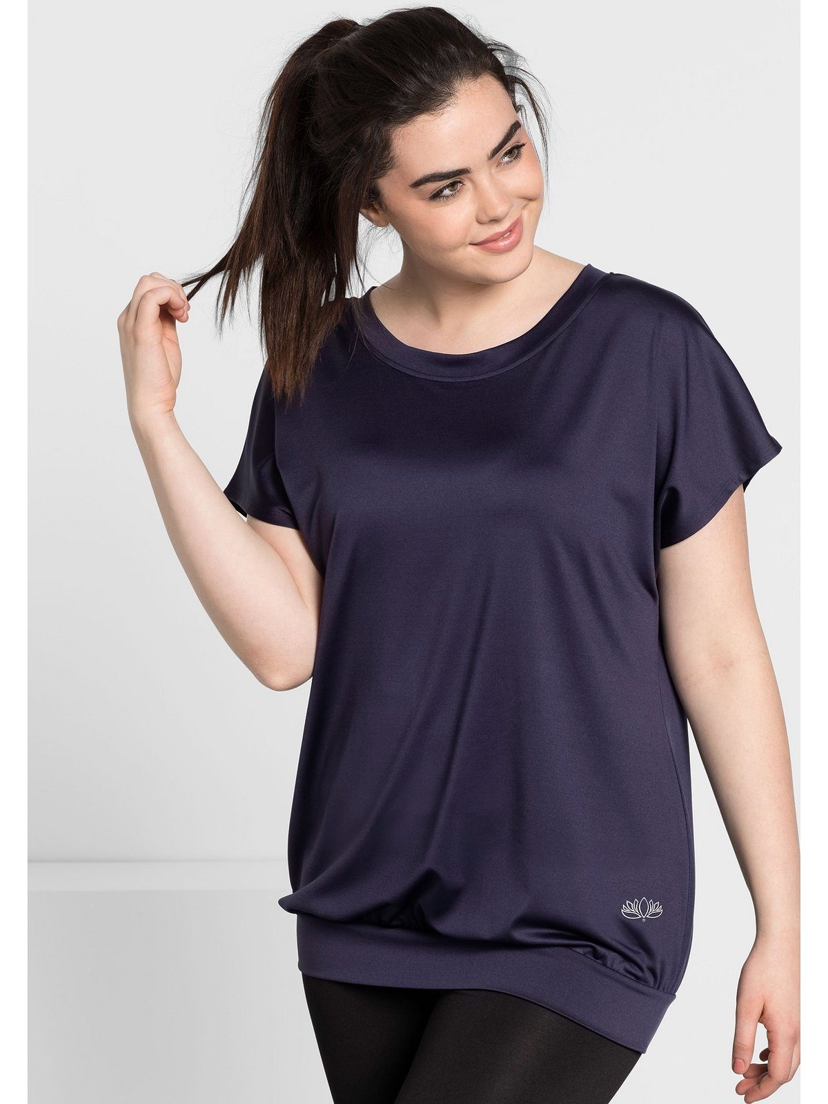 Sheego T-Shirt marine Große aus Größen Funktionsmaterial