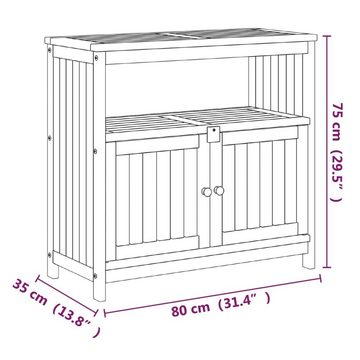 vidaXL Gartentisch Garten-Konsolentisch 80x35x75 cm Massivholz Akazie (1-St)