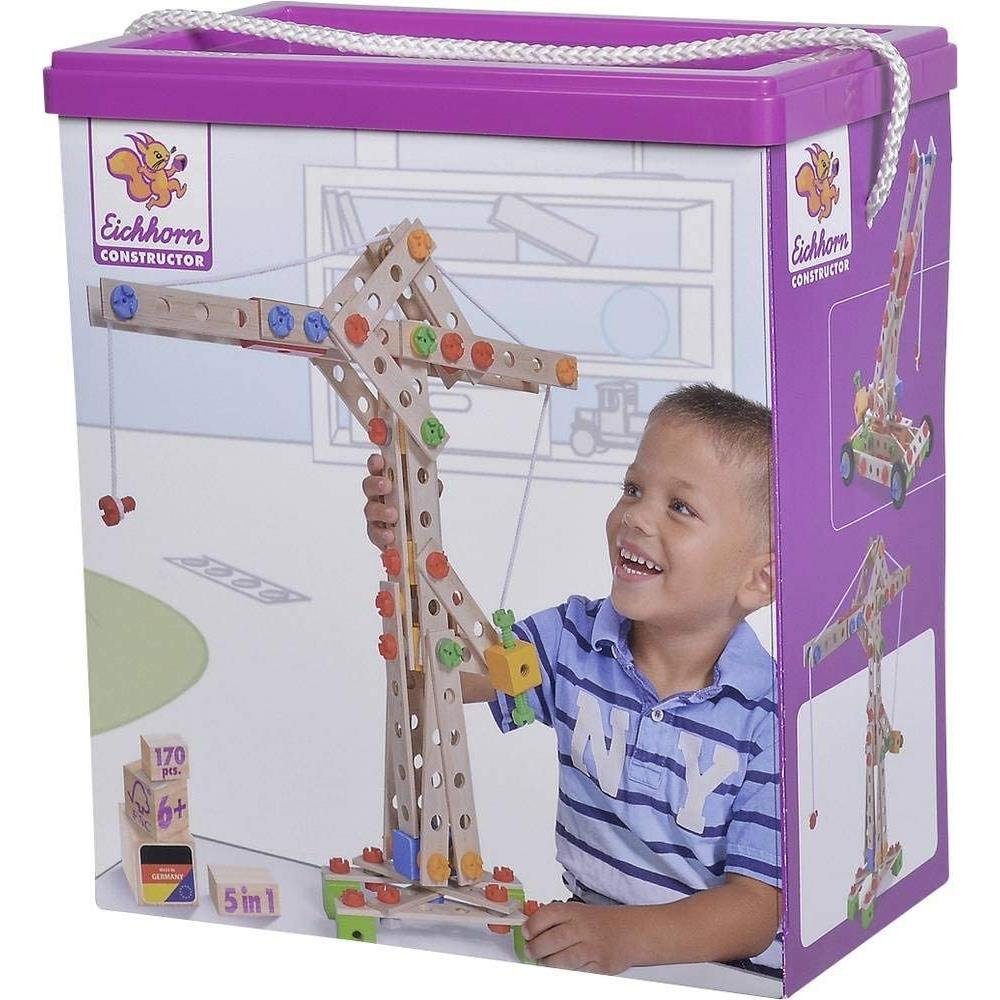 Eichhorn Constructor Kran Holzspielzeug Konstruktionsspielsteine, 170 günstig online kaufen