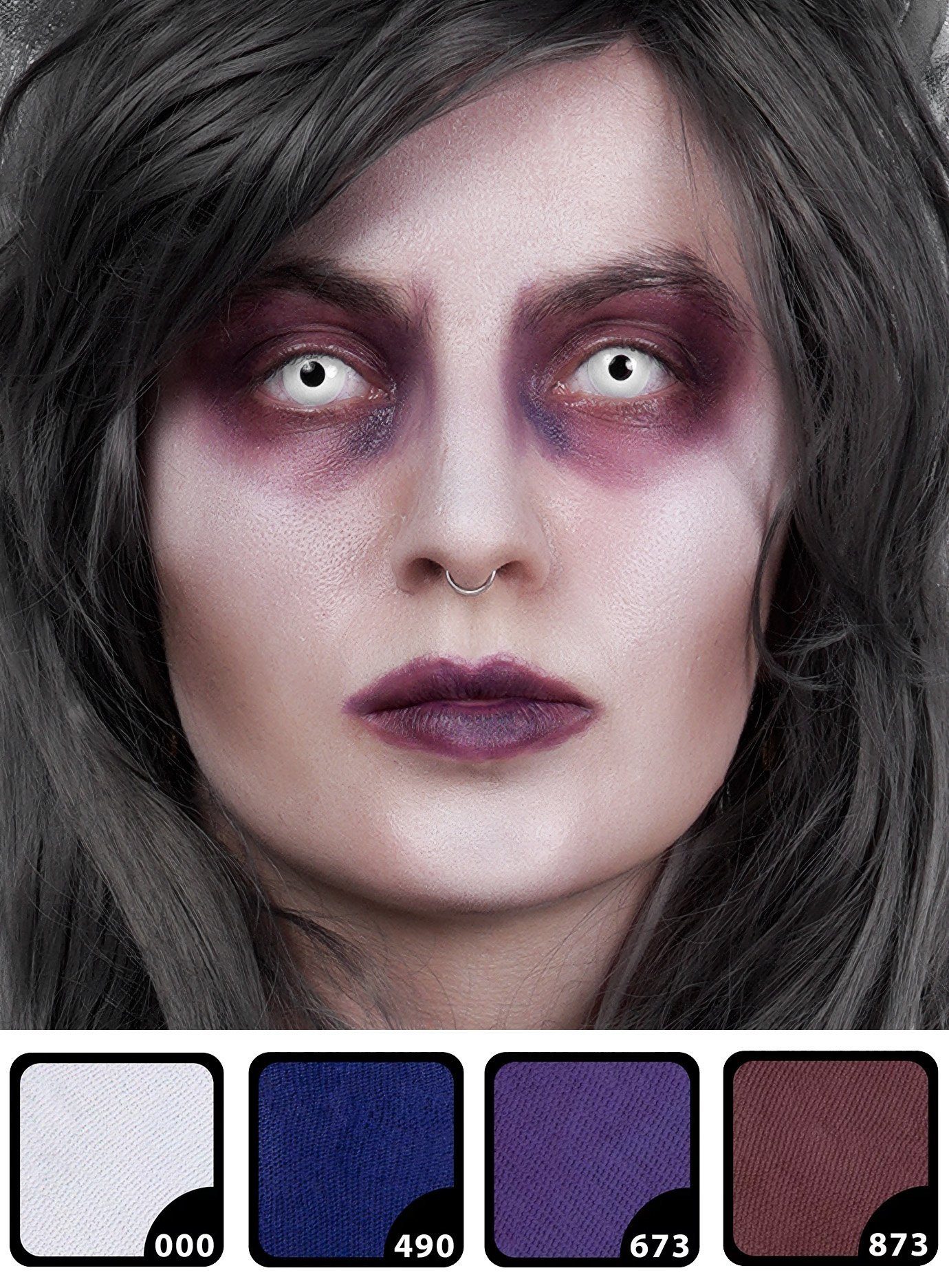 Maskworld Театральный грим Make-up Set Geisterwitwe, Halloween Schminkset mit optimal aufeinander abgestimmten Komponenten