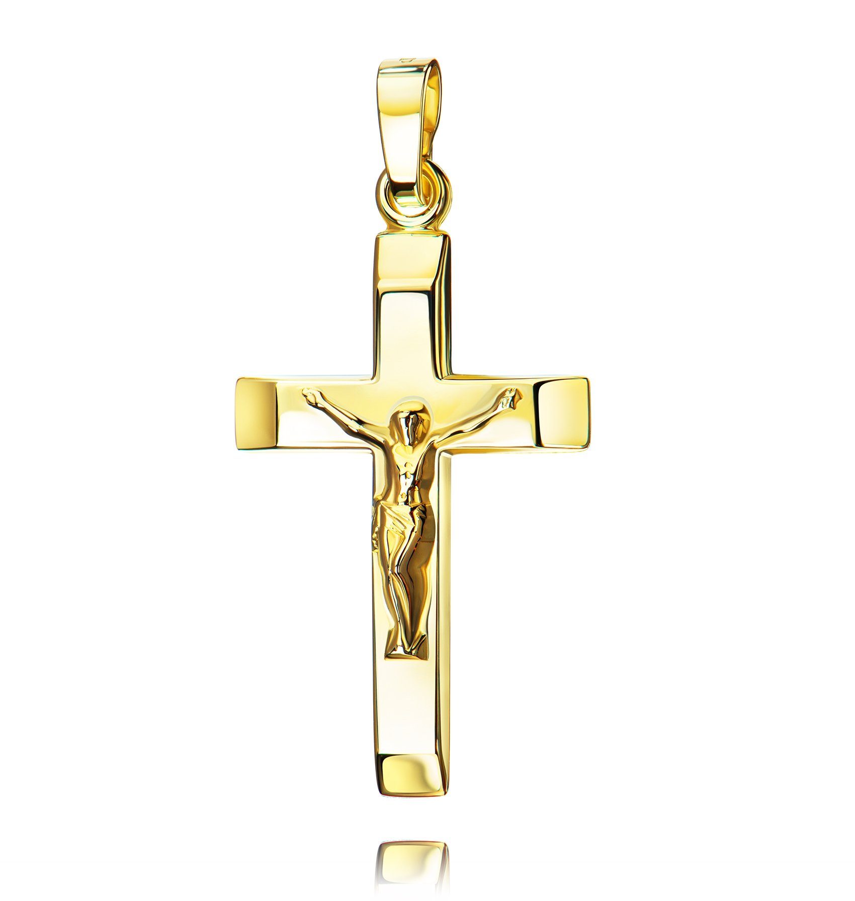 in Made Gold Damen und (Goldkreuz, Gold-Anhänger - Germany für JEVELION 750 Herren), Kreuzanhänger Kruzifix