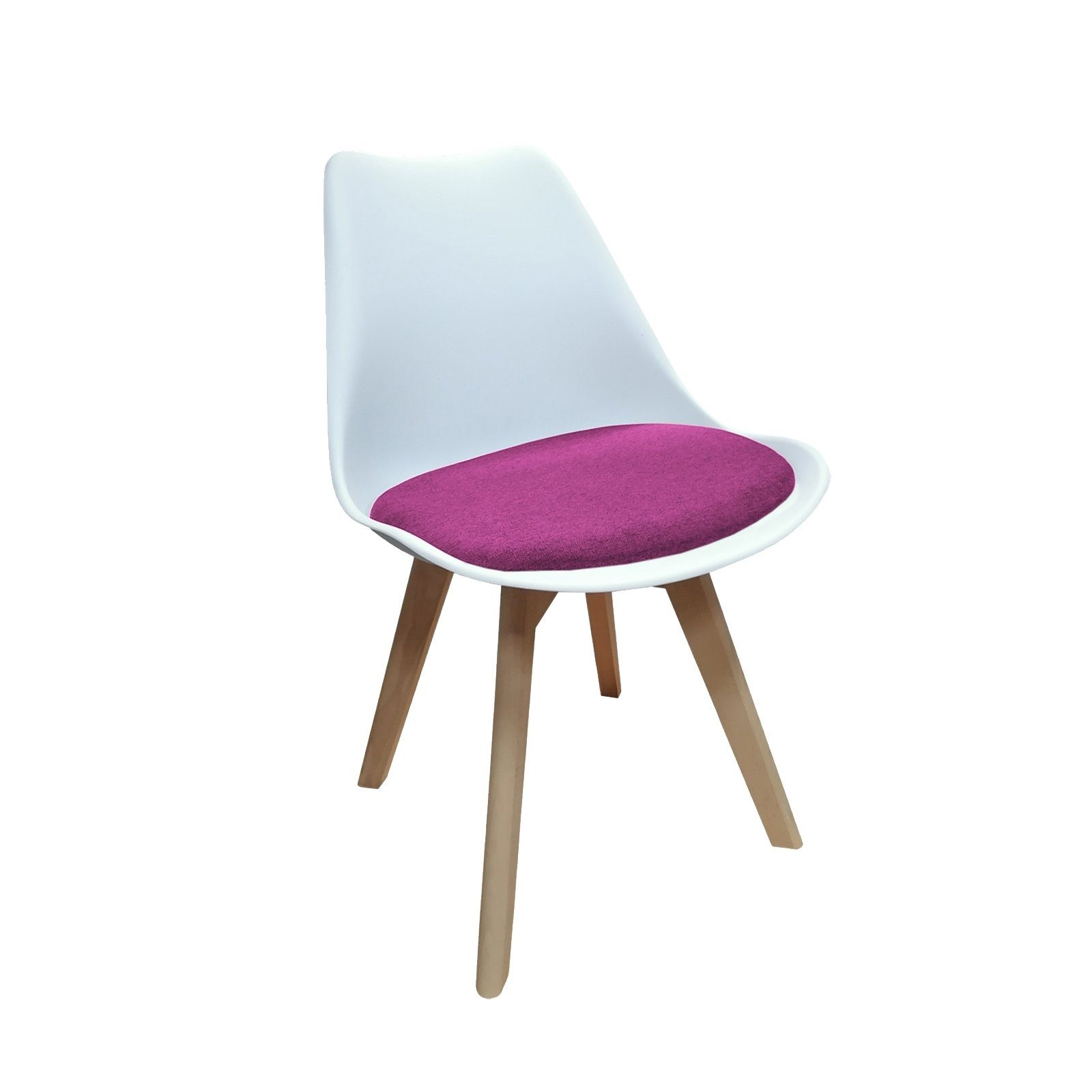 HTI-Living Esszimmerstuhl Stuhl Atlanta Webstoff (Einzelstuhl, 1 St), Esszimmerstuhl Weiß, Pink