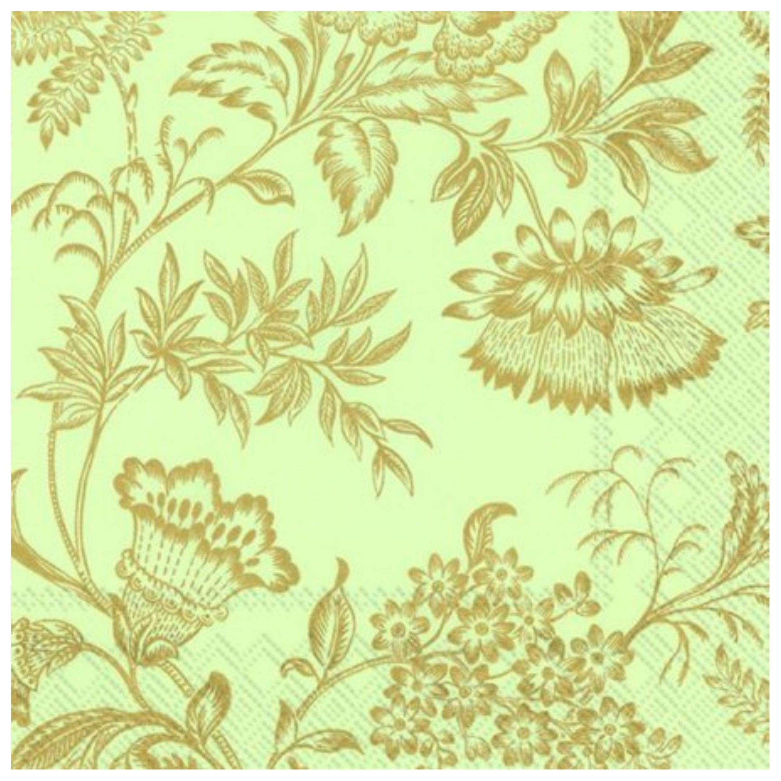 IHR Papierserviette Lunchservietten 'Florence' Grün Gold, 20 St.