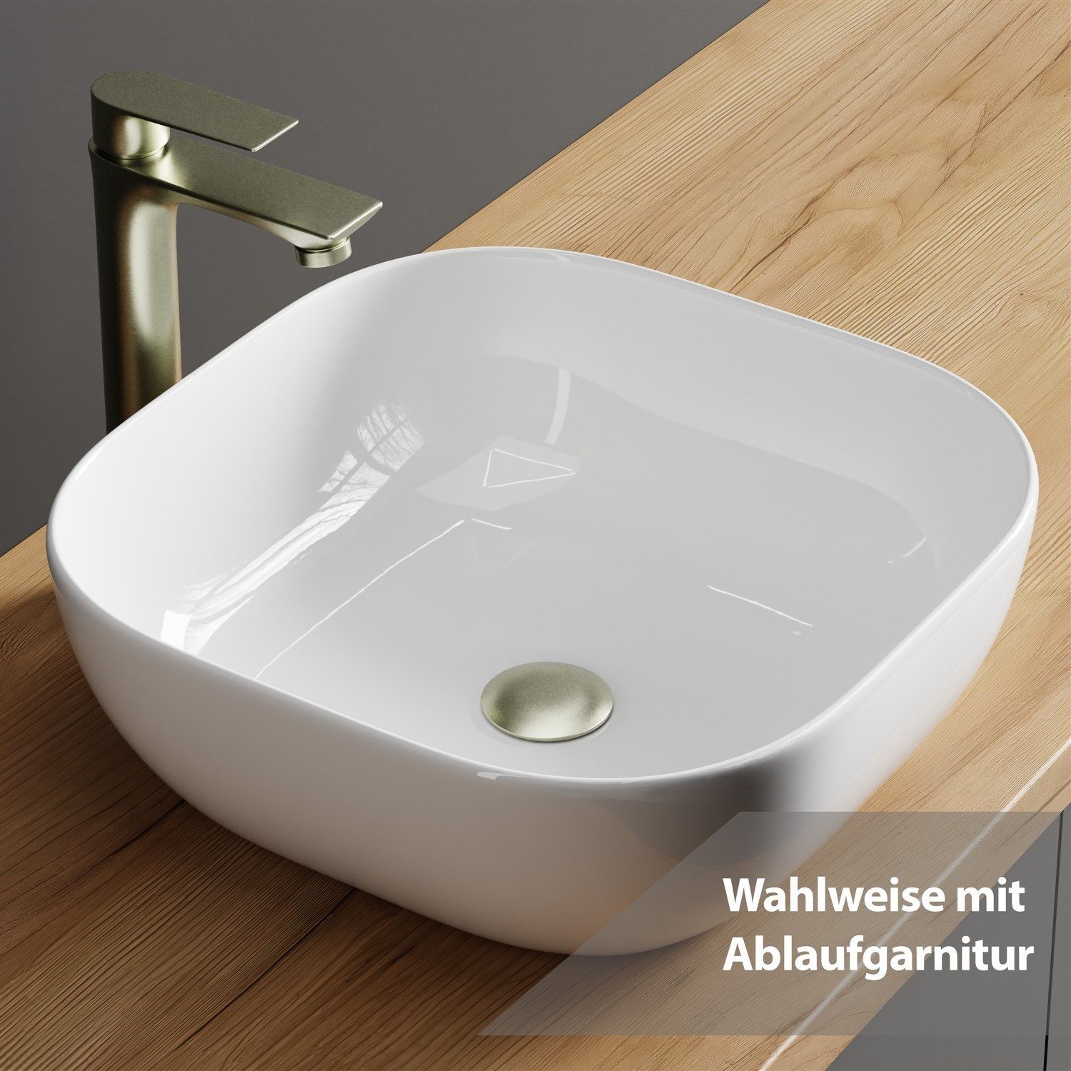 Planetmöbel Badarmatur Einhebelmischer Armatur für Waschbecken Waschtisch – 17 cm Höhe (Einhebelmischer für Warm- und Kalt, Bad-Mischbatterie mit Keramik-Kartusche) 17 cm hoch