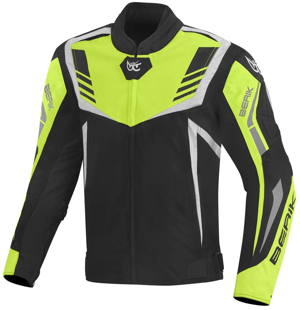 Berik Motorradjacke Toronto wasserdichte Motorrad Texiljacke Black/White/Yellow