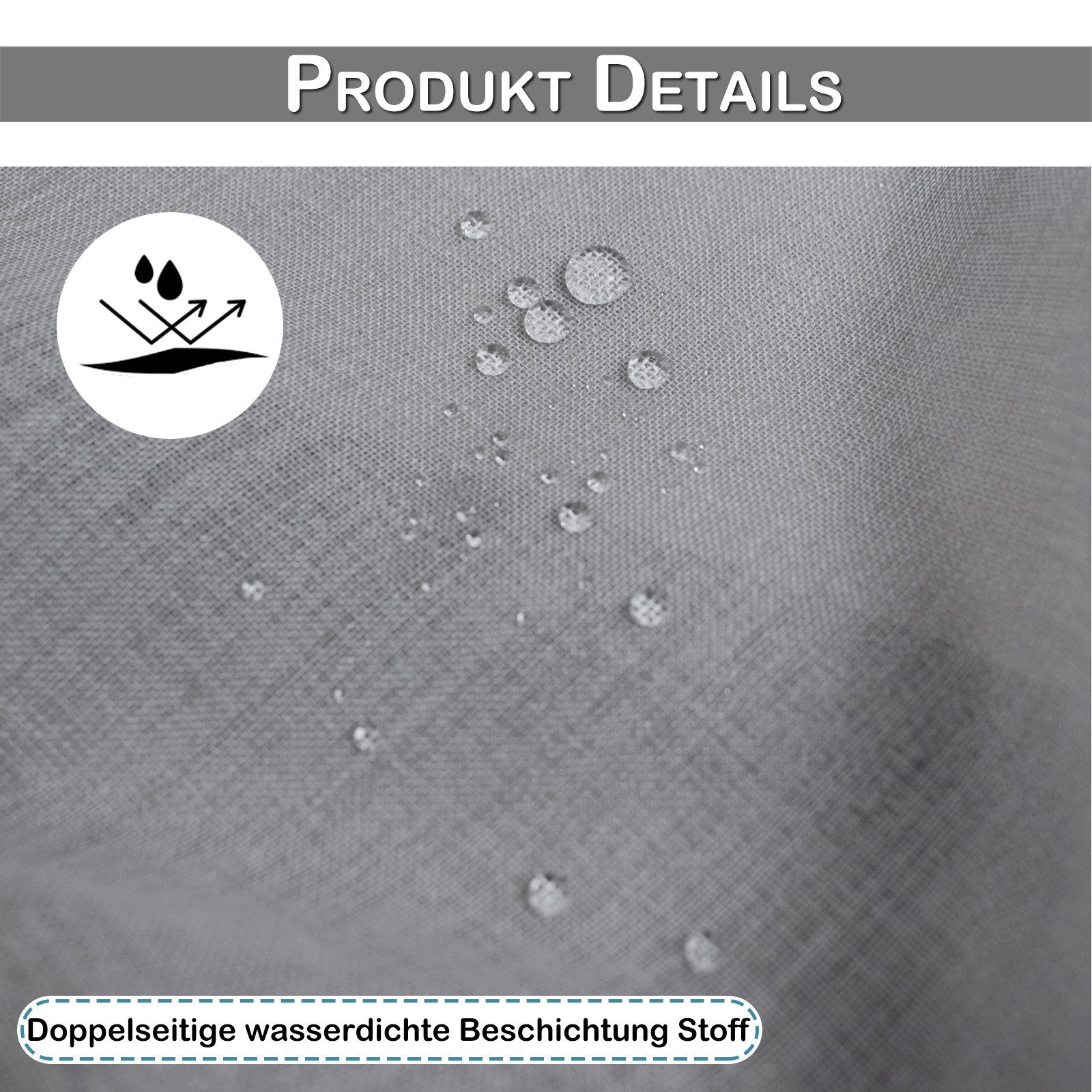 LMaxhome Outdoorvorhang Transparenter Outdoor Vorhang mit Ösen, wasserabweisend (1 St), Sichtschutz für Balkon, Garten, Veranda & Pavillon, 5 Farben – Bild 4 von 5