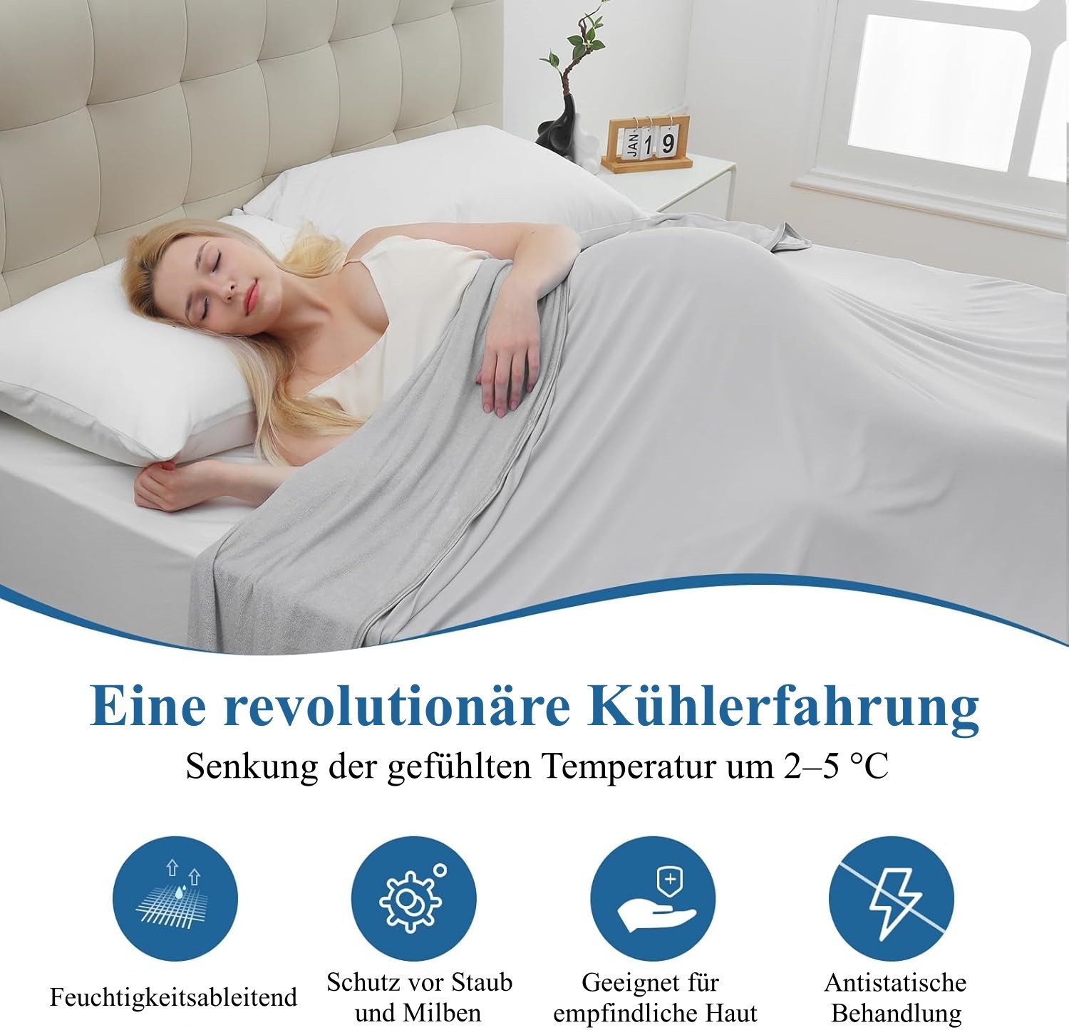 Elegear Sommerbettdecke Kühldecke Selbstkühlend doppelseitig – Sommerdecke günstig online kaufen