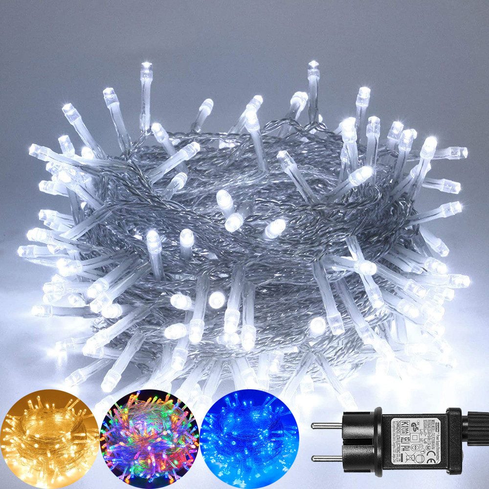 LED-Lichterkette 20M/50M/100M Außen Weihnachtsbaum licht Wasserdicht Party Beleuchtung