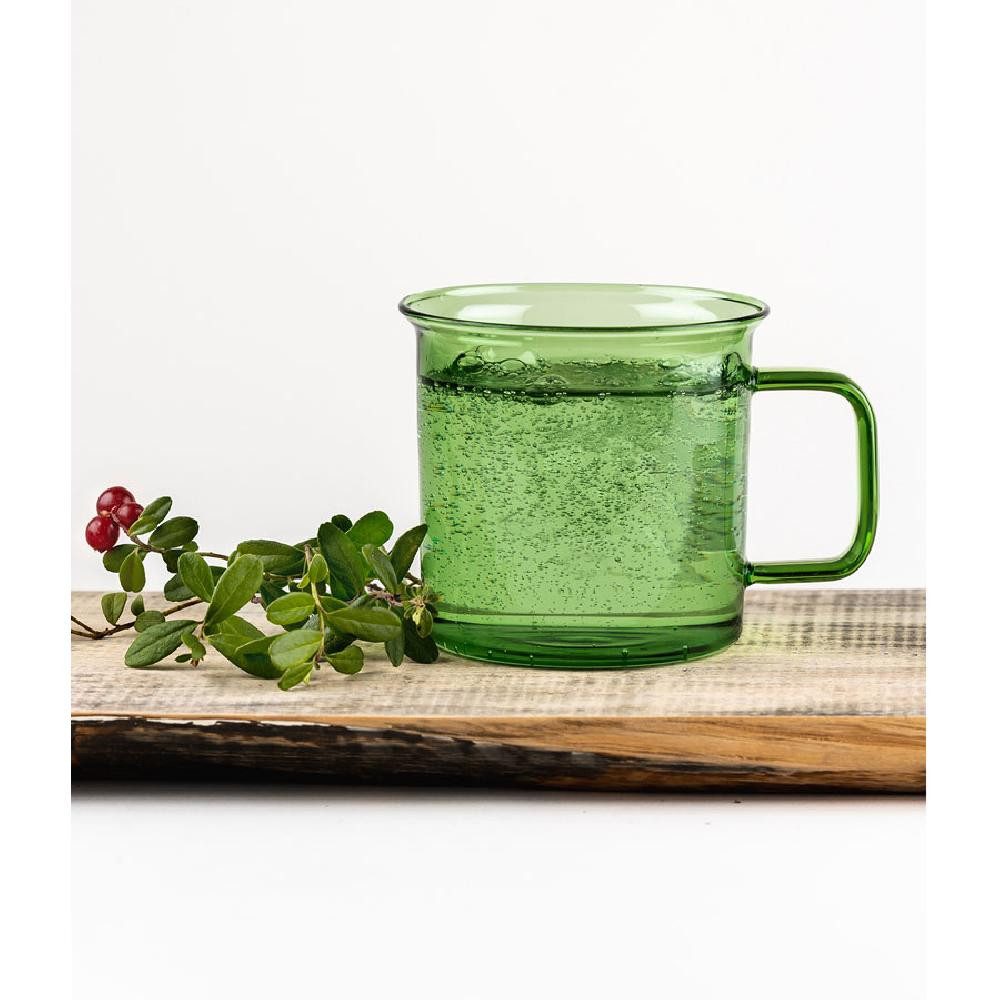 Muurla Tasse Teeglas Tasse Grün aus hitzebeständigem Glas (350ml)