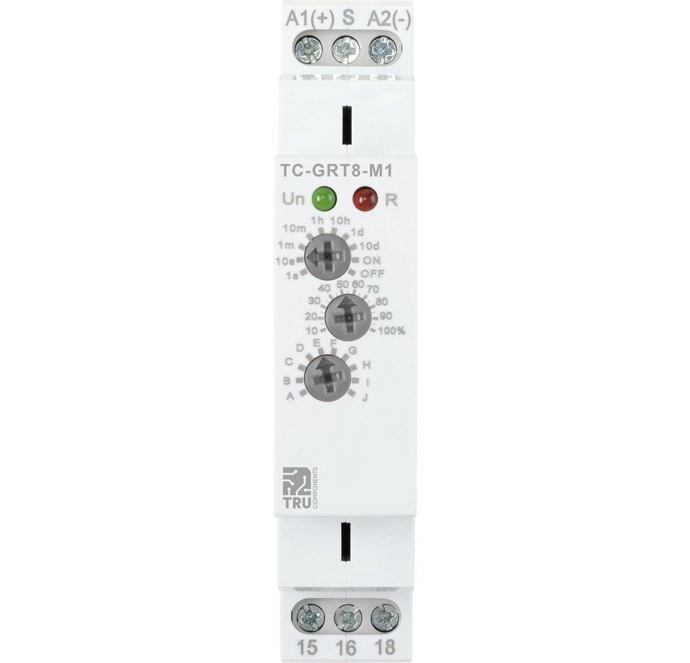 Thumbnail - TRU COMPONENTS Zeitrelais TRU COMPONENTS TC-9963308 Zeitrelais Multifunktional 12 V/DC, 240 V/A, (TC-9963308)