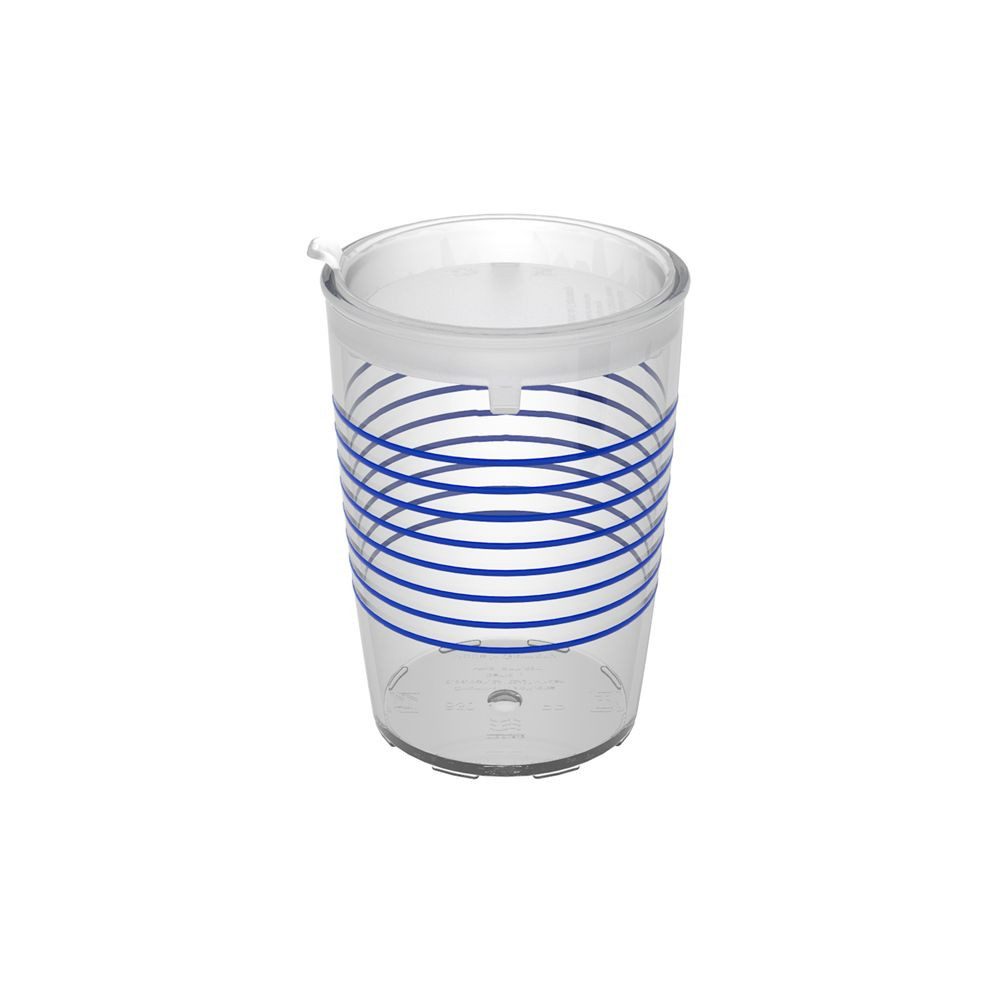Ornamin Schnabelbecher mit Antirutsch-Trick Blume/Ringe mit Schnabelaufsatz/Trinkaufsatz, 1-tlg., SAN, Trinkhilfe l Alltagshilfe l BPA-frei l Made in Germany