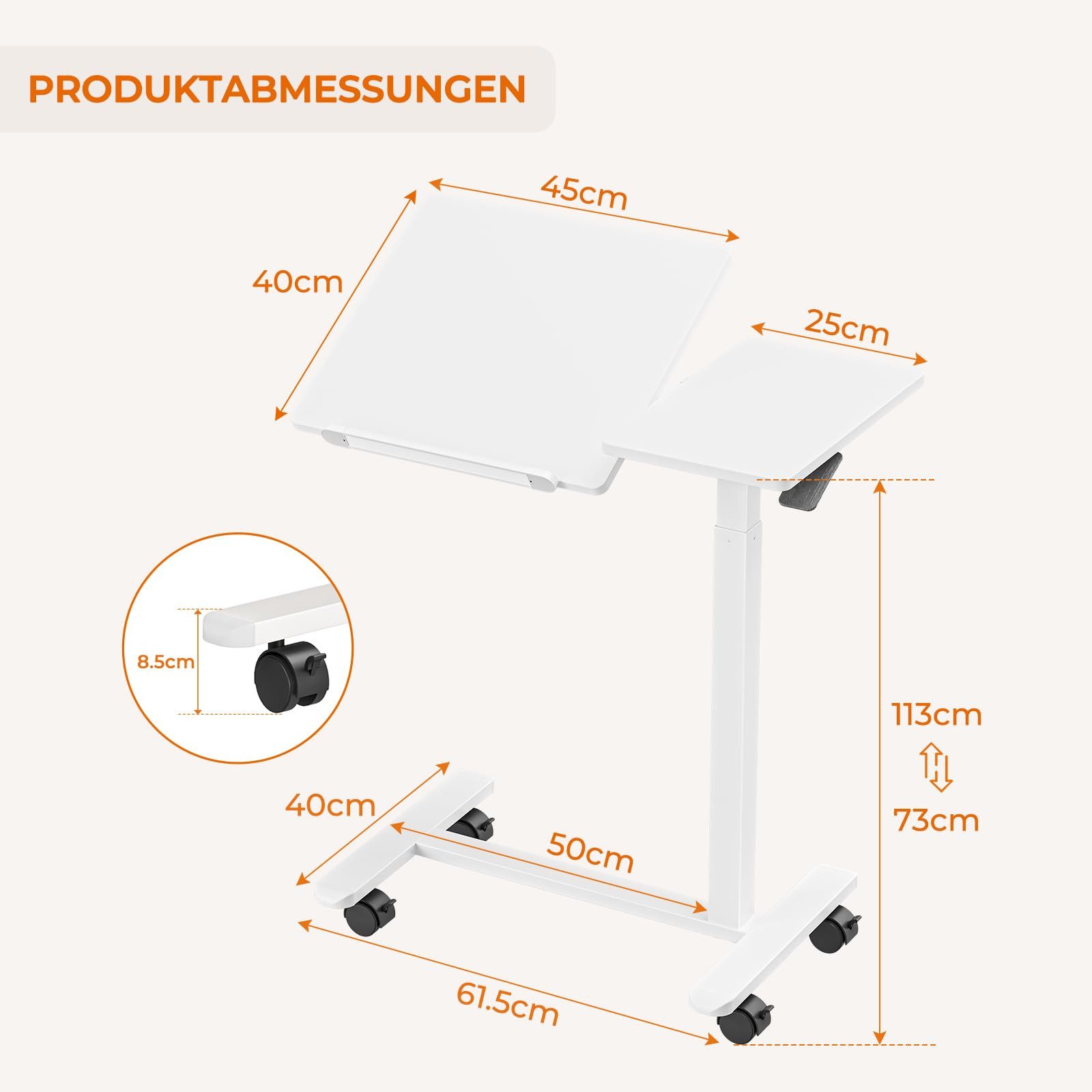 Dripex Stehpult Beistelltisch höhenverstellbar Pflegetisch Computertisch mi günstig online kaufen