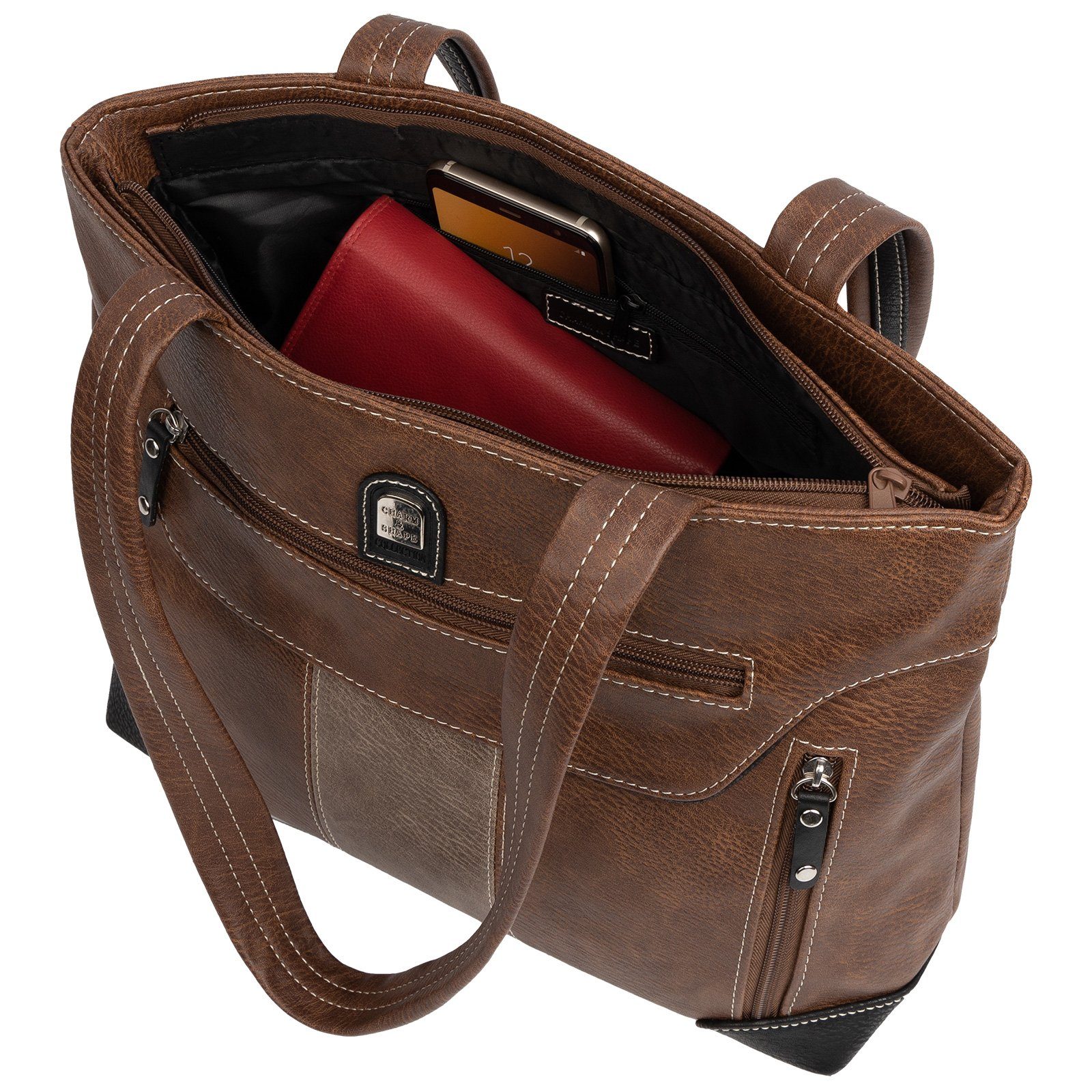 EAAKIE Umhängetasche Damen Tasche Schultertasche Umhängetasche Leder Optik Handtasche, als Schultertasche,Shopper,Handtasche tragbar