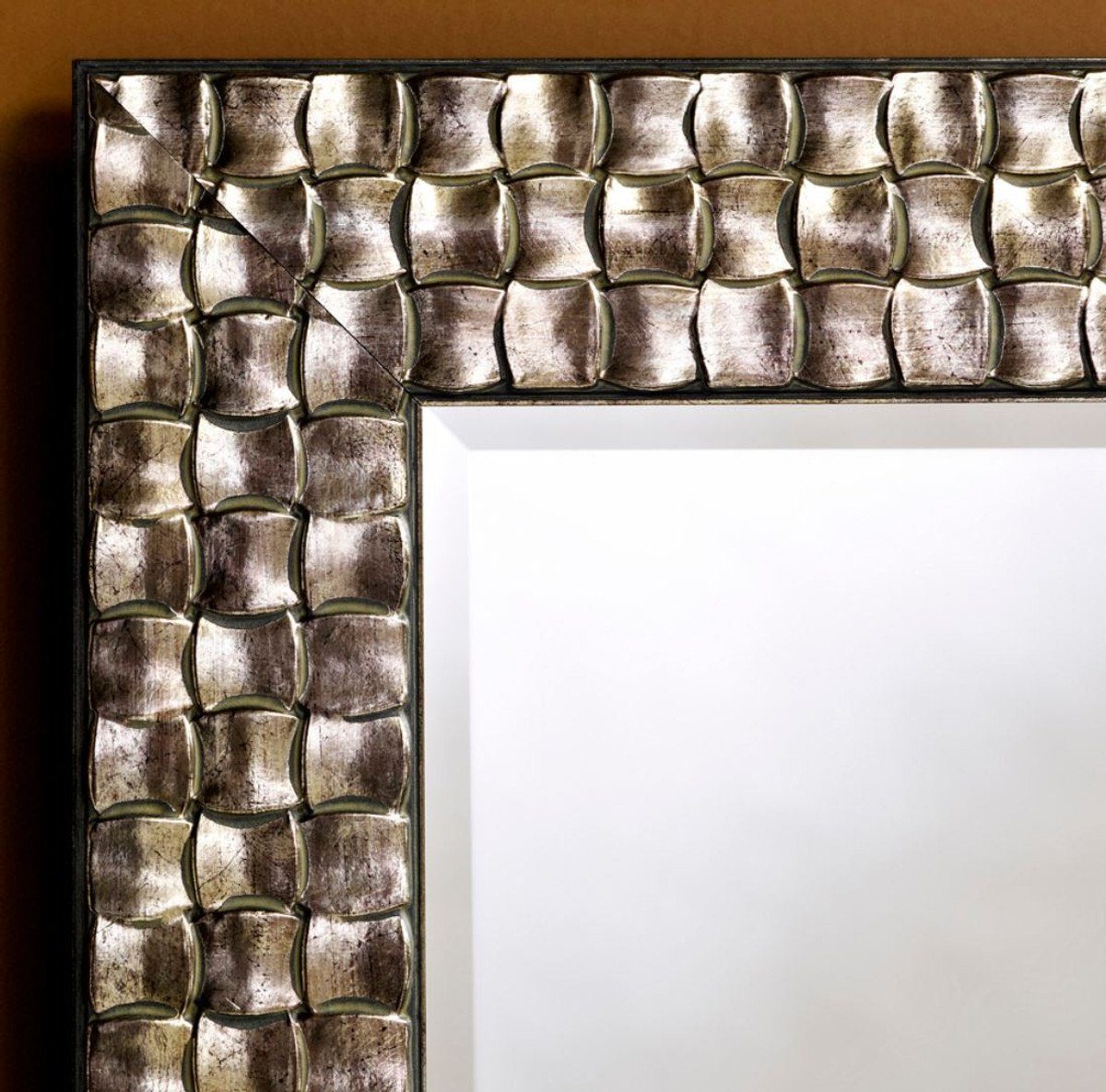 H. Padrino Wohnzimmer x - 78 Luxus Silber Wandspiegel Spiegel Wandspiegel 168 Casa cm