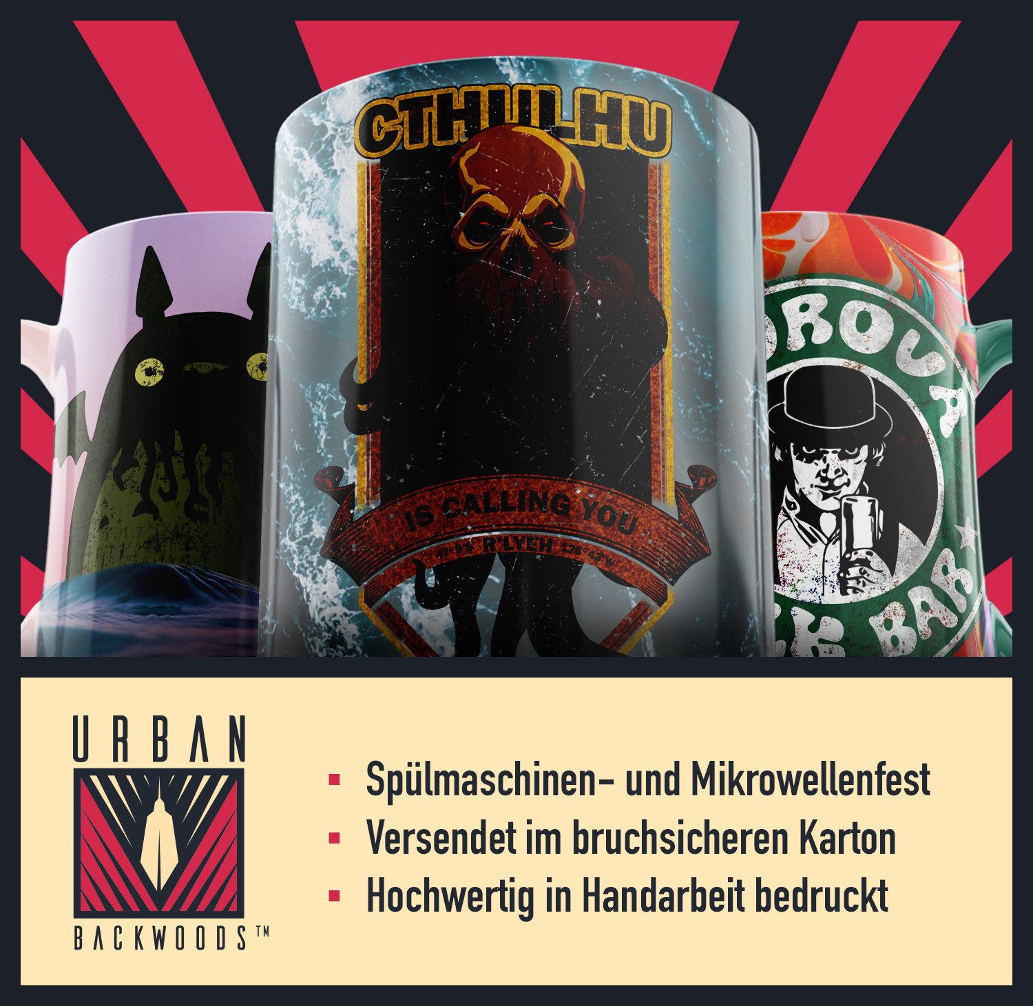 Urban Backwoods Tasse Wicked Drummer Kaffeetasse Schlagzeuger Drums Heavy Metal Rock Fun, 1-tlg., Keramik, Schlagzeug Drums Heavy Metal