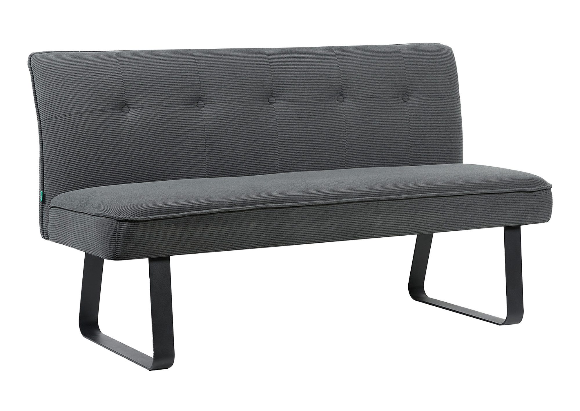 DUBI Möbel Essbank Emilia, Federkernbox gepolstert, mit Rückenlehne, 160cm, Metallgestell