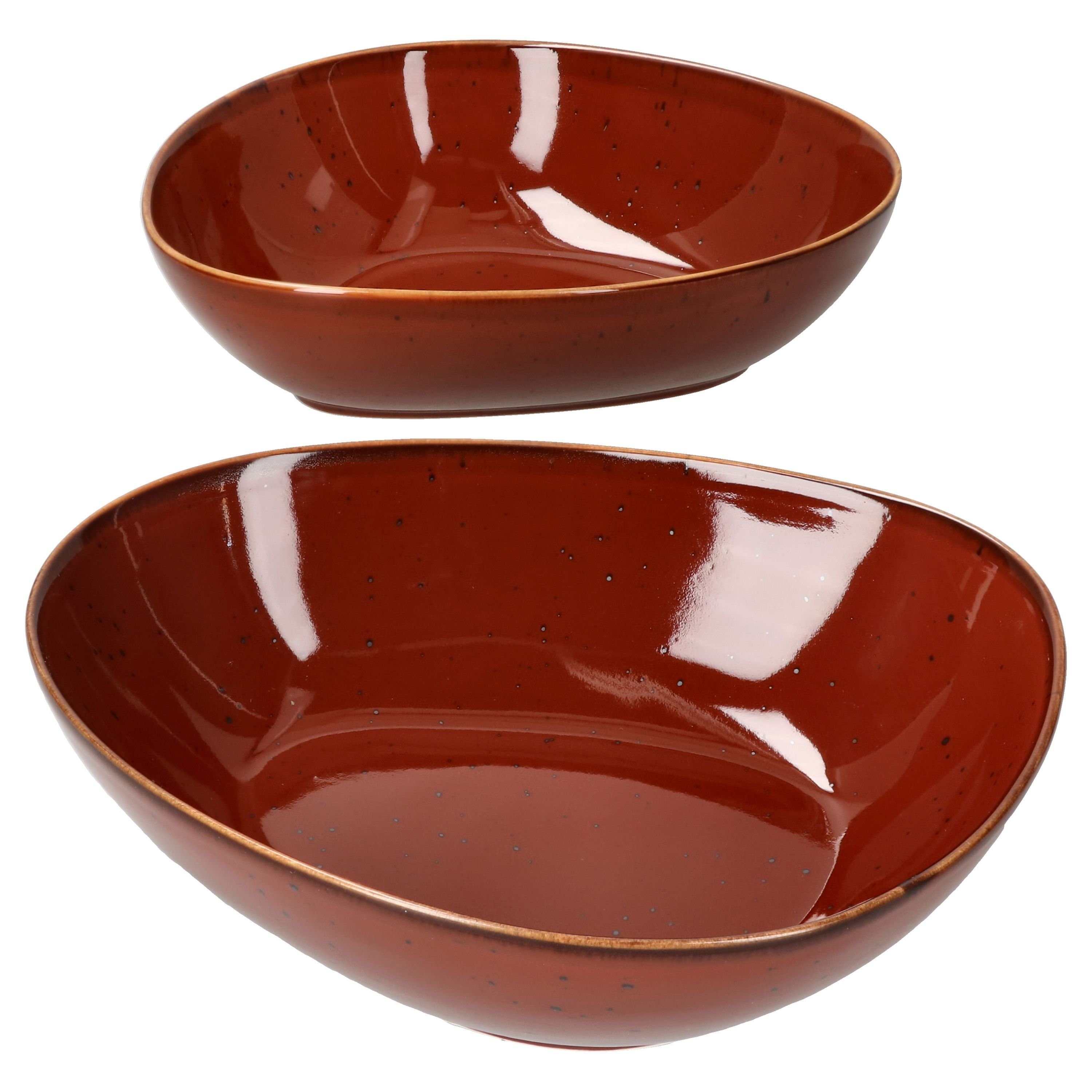 MamboCat Servierschale 2er Set Servierschale Marron Taste - 211559, Porzellan