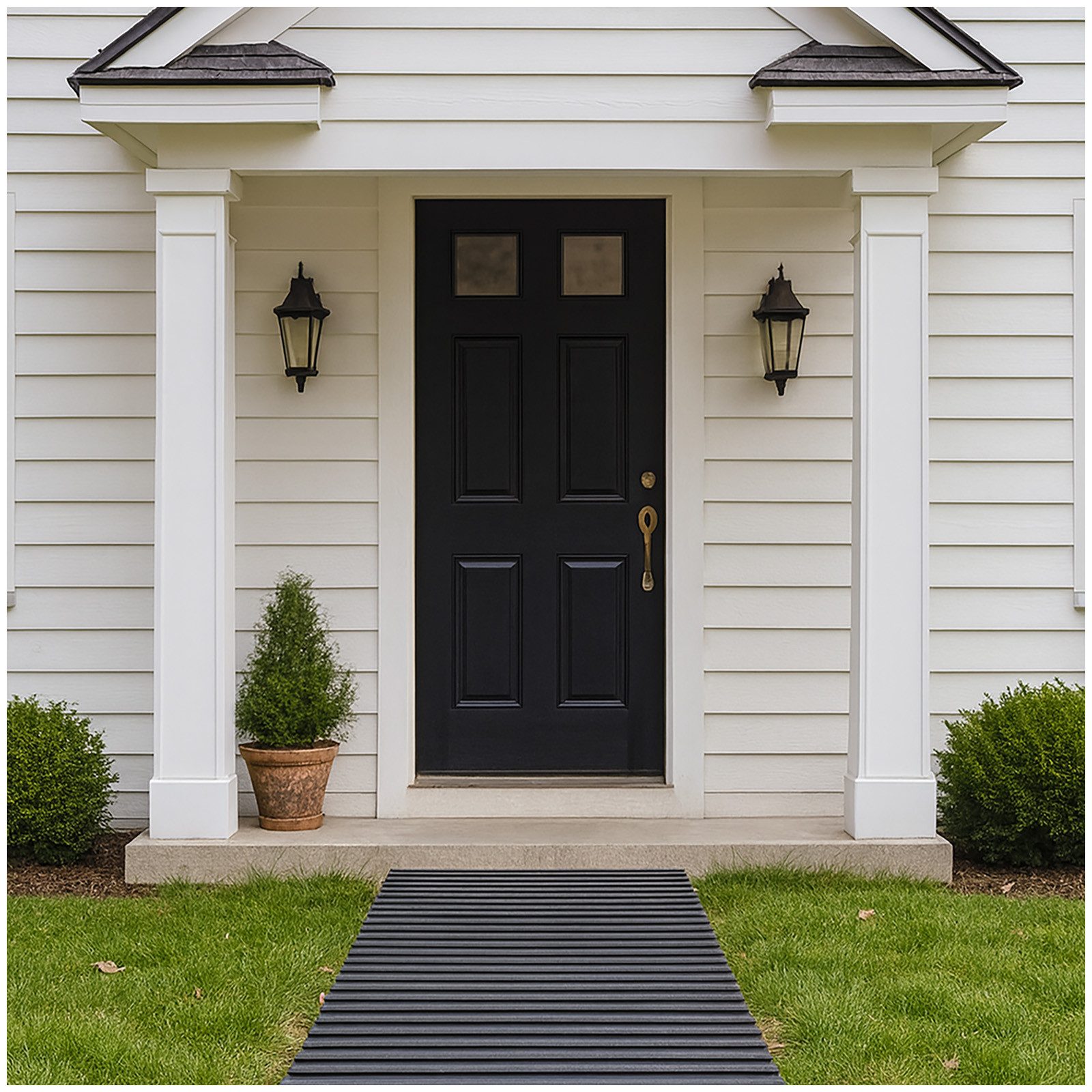 HTI-Living Gartensteg Gartenweg 655 cm Holzbohlenoptik Grau, 30x655 cm, Set günstig online kaufen