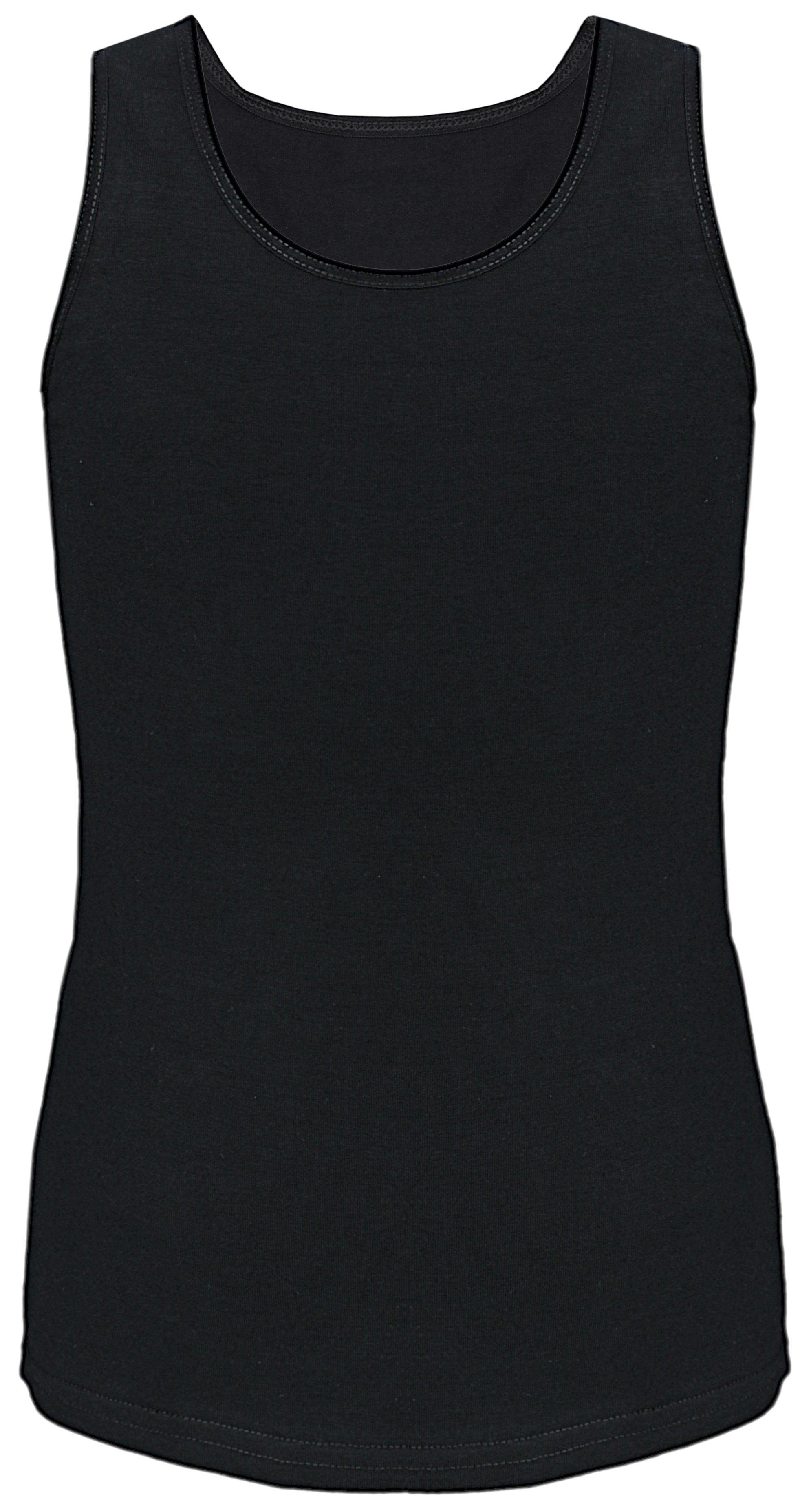 TupTam Tank TupTam Baumwolle Unterhemd Top 5er Ärmellos Kinder Mädchen Unterhemd Pack Schwarz