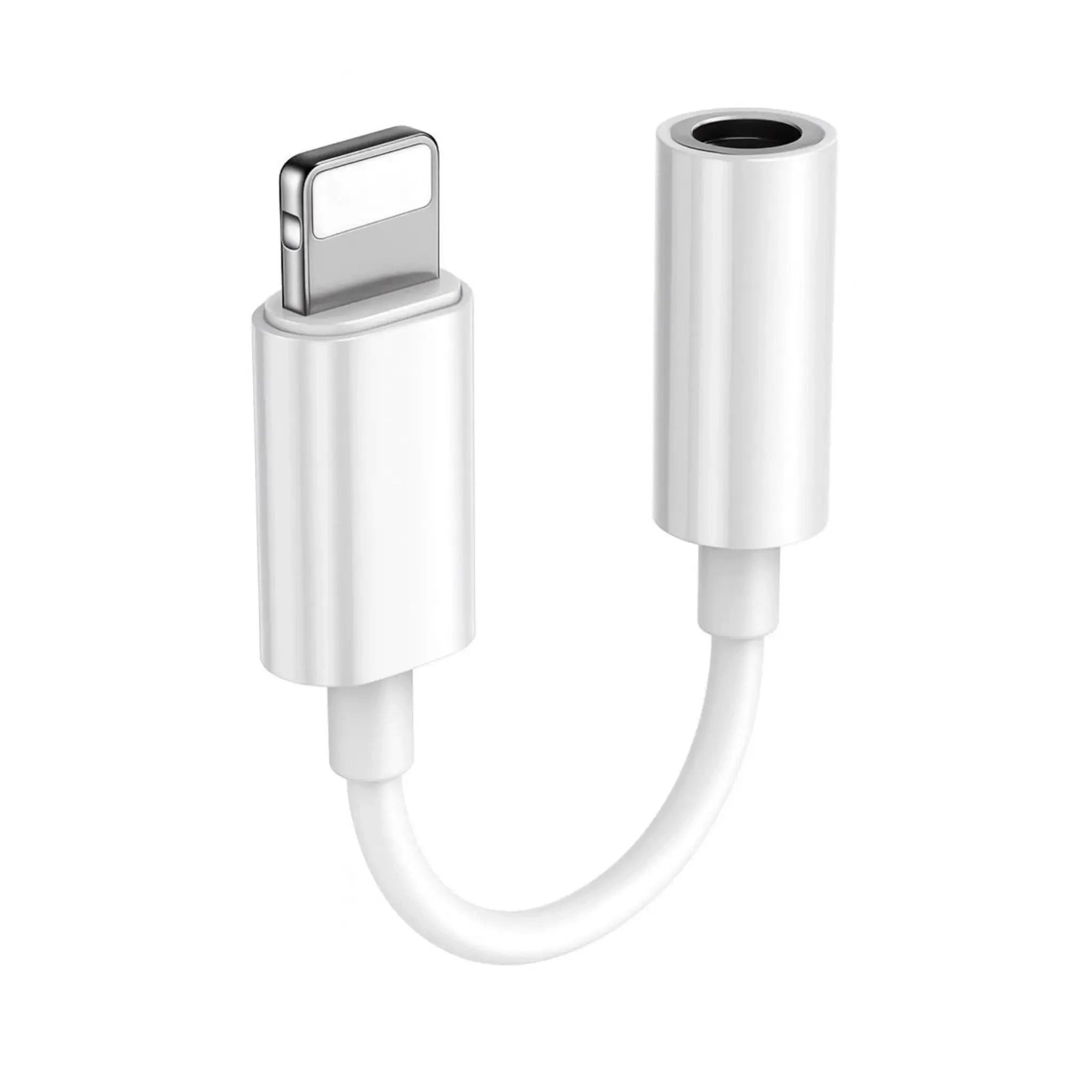 Firelia AUX-Adpater Lightning auf 3,5-mm Klinkenstecker Audio-Adapter Lightning zu 3,5-mm-Klinke, Für iPhone und iPad, Weiß