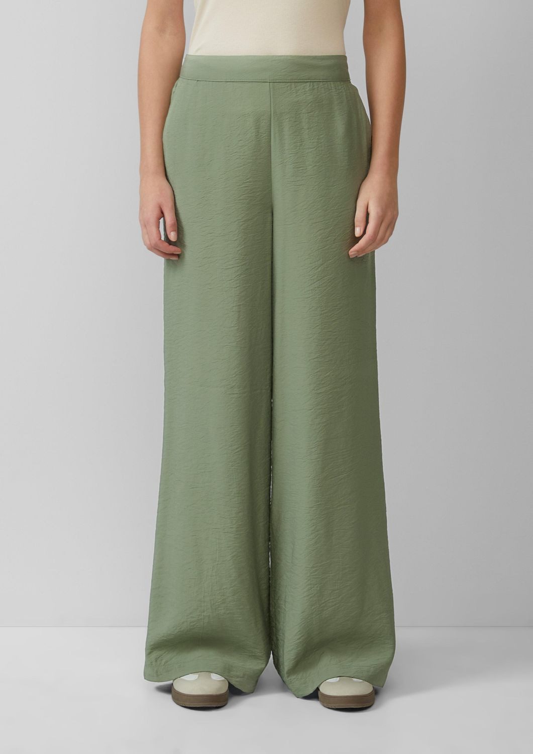 s.Oliver Stoffhose Wide Leg (1-tlg) Wide-Leg-Hose im Loose Fit mit Elastikb günstig online kaufen