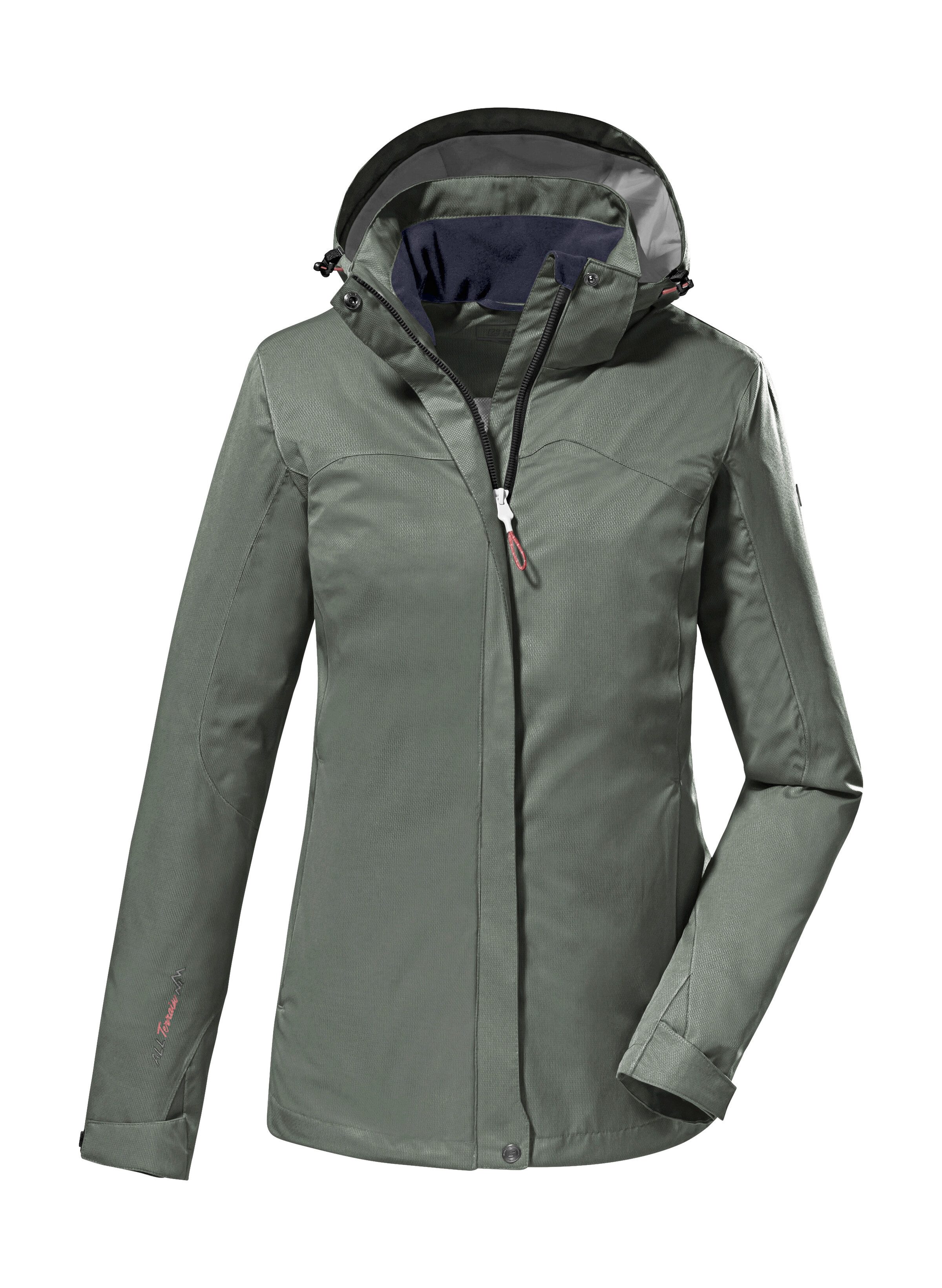 Killtec Outdoorjacke KOS 133 WMN JCKT Wasser- und winddichte Damenjacke mit abnehmbarer Kapuze