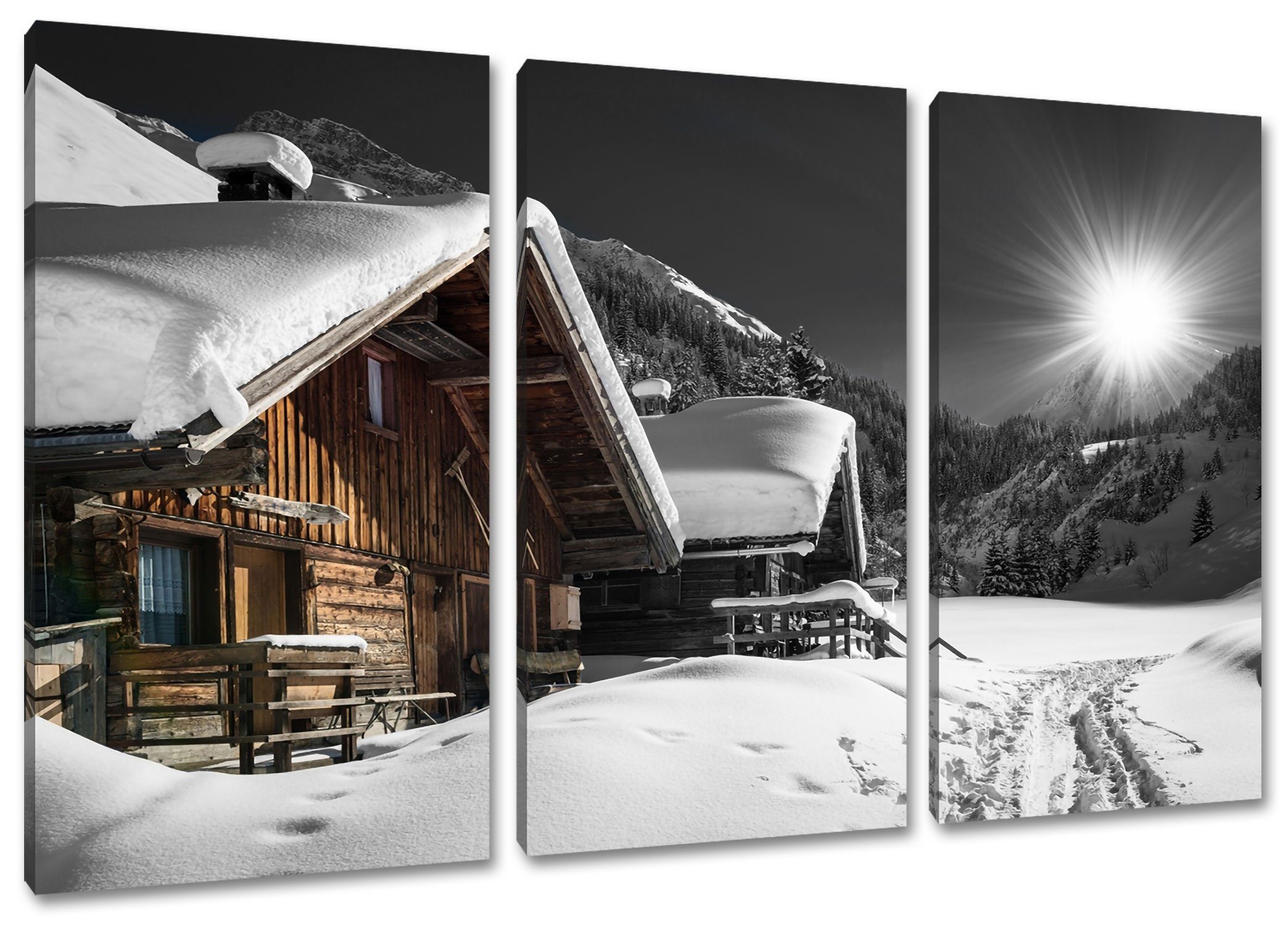 Leinwandbild Alpenhütten