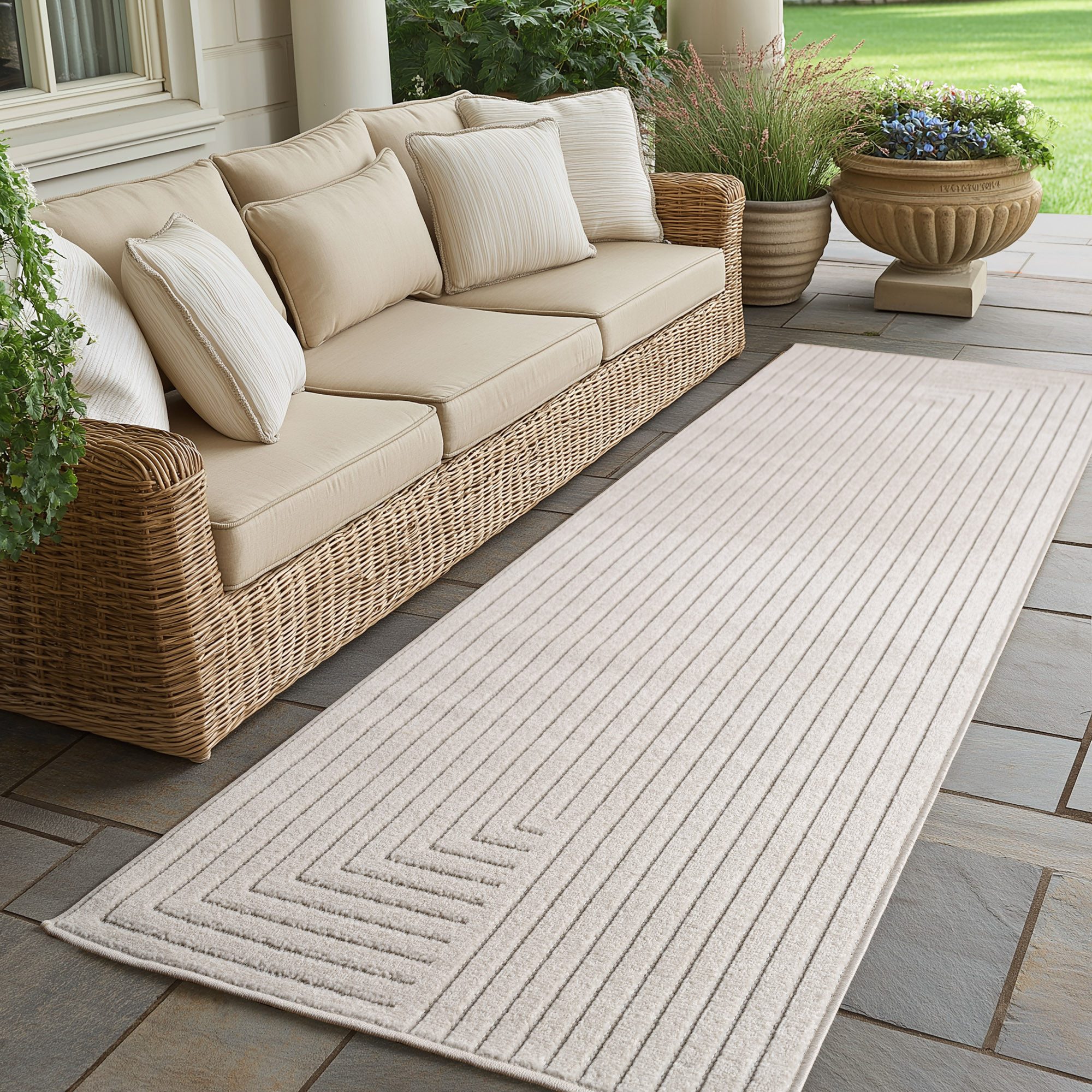 SIMPEX24 Outdoorteppich Skandinavischer 3D Design, Läufer, Höhe: 5 mm, Outd günstig online kaufen