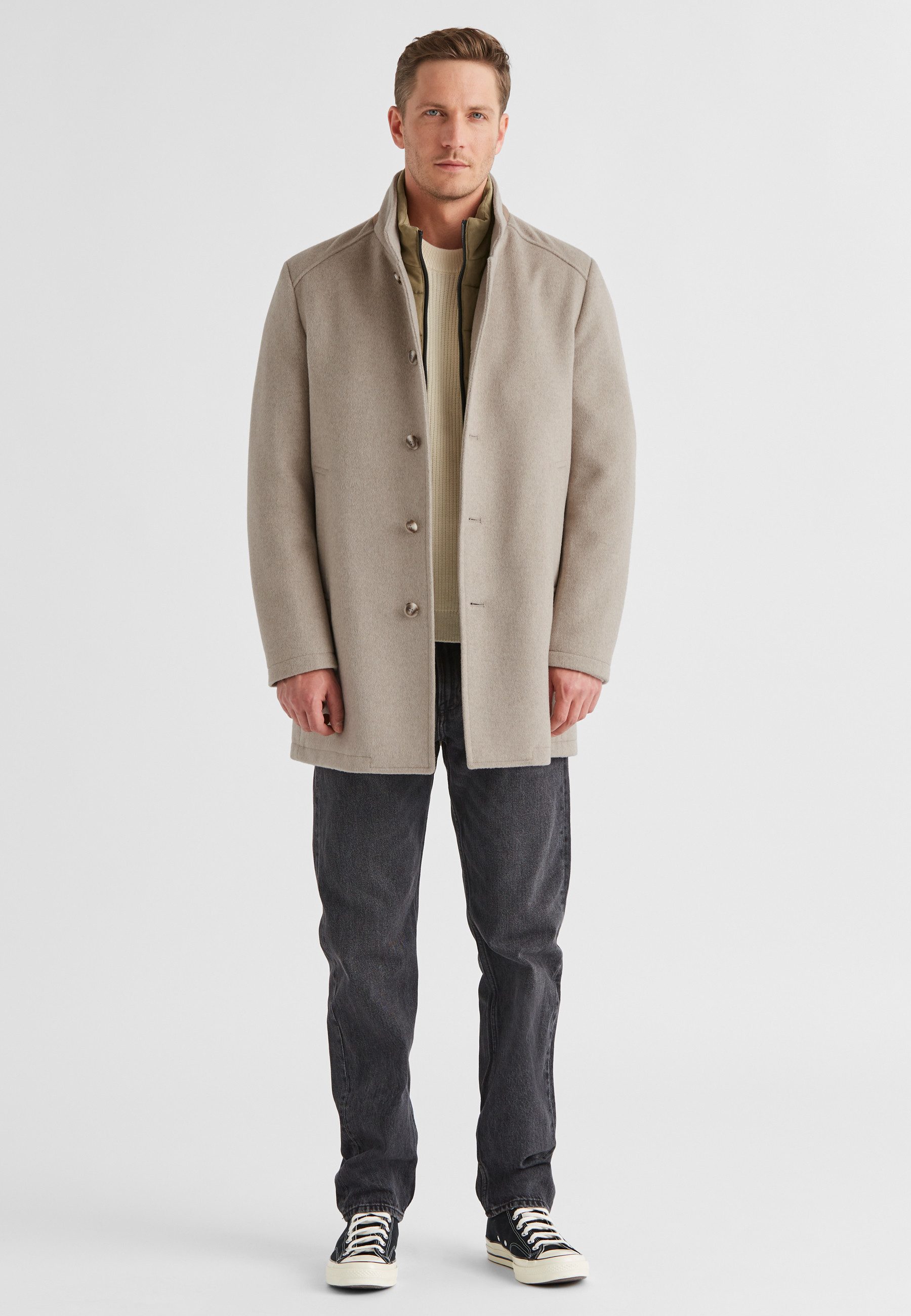 Milestone Kurzmantel MSDuran Herren Jacke Mantel kurz normale Passform günstig online kaufen