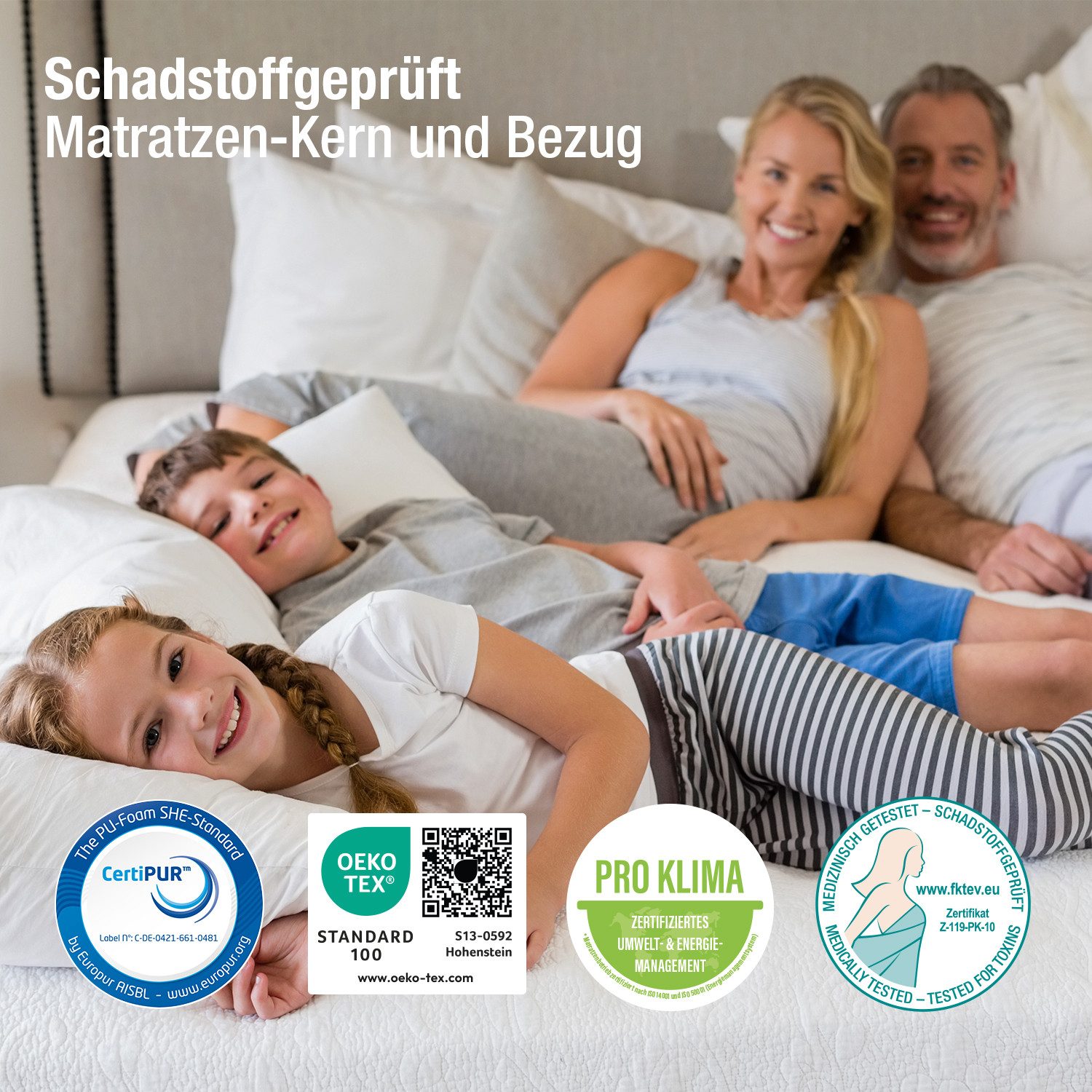 Kaltschaummatratze Comfort Plus 2 Härtegrade in 1 Matratze, Schlafhafen, 18 cm hoch, Ergonomische 7 Zonen Matratze, Made in Germany, schadstoffgeprüft – Bild 5 von 5
