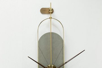 ONZENO Wanduhr THE GREY PLANET. 20x90x1.8 cm (handgefertigte Design-Uhr)