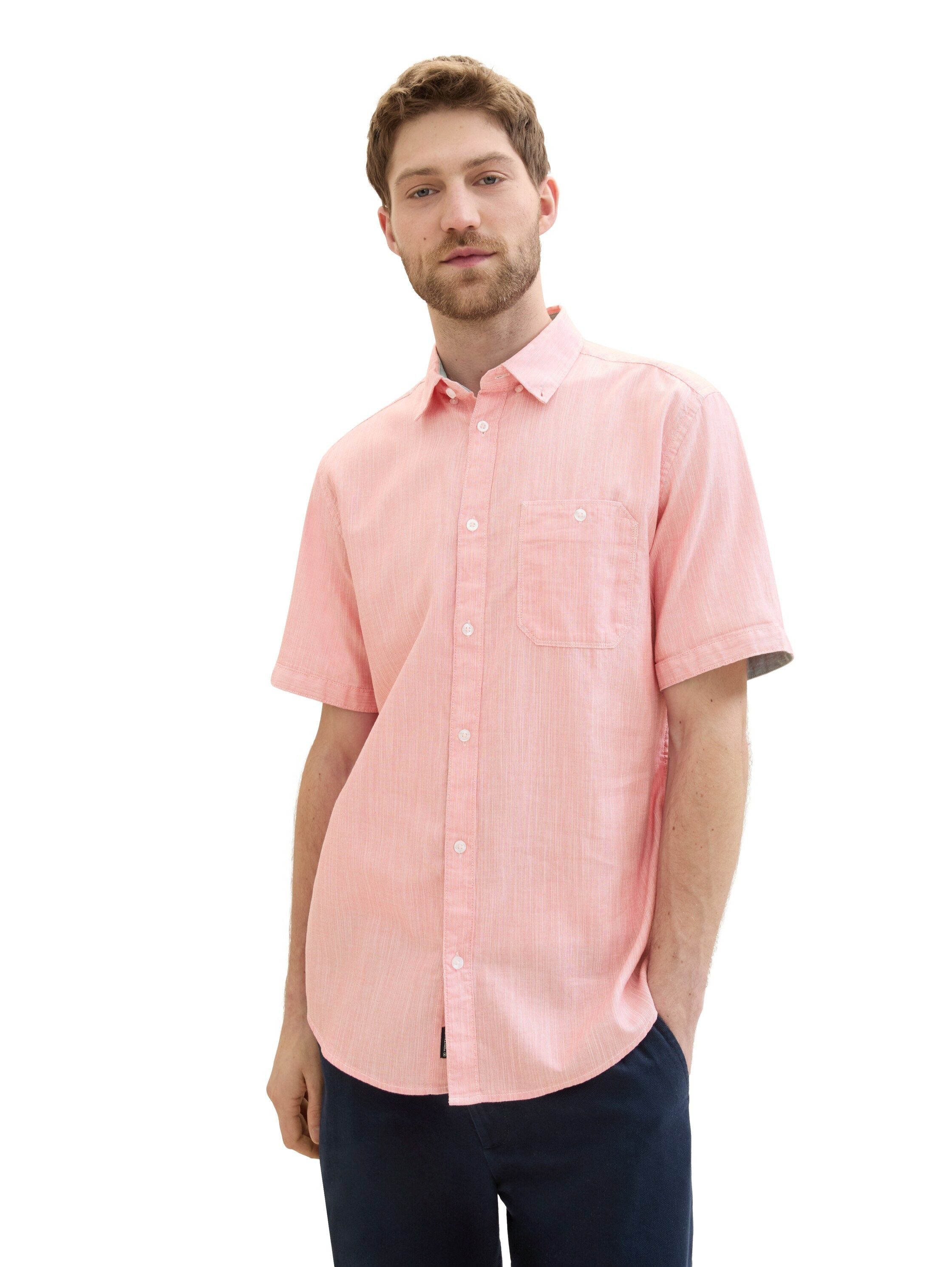 TOM TAILOR Kurzarmshirt Chambray