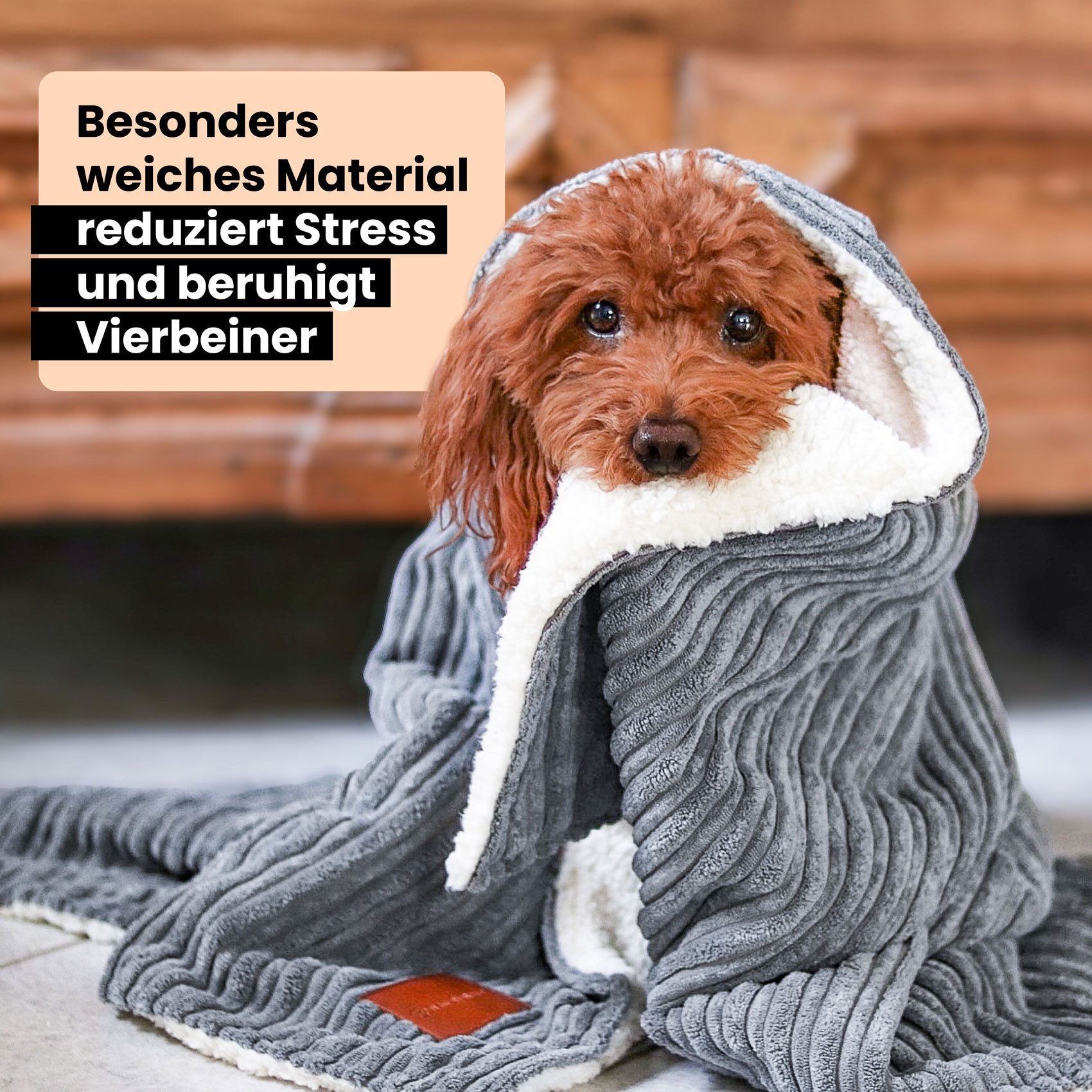 Wahre Tierliebe Tierdecke Premium Kuscheldecke Fluffy, Überzug, hält warm, wasserabweisend – Bild 3 von 5