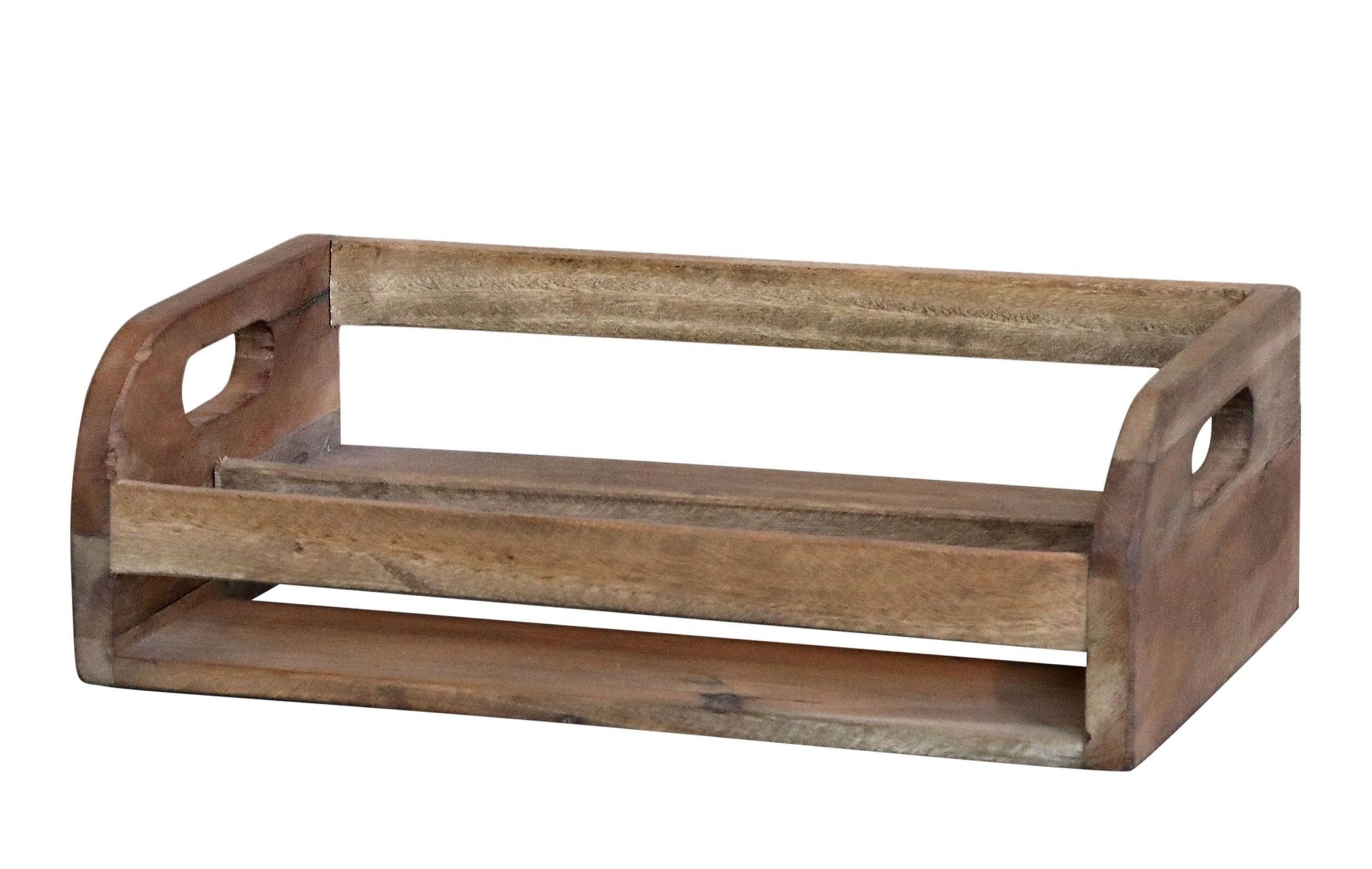 Chic Antique Aufbewahrungsbox Holzkiste Kiste aus Holz mit Griffen 33cm x 20cm Grimaud Chic Antique