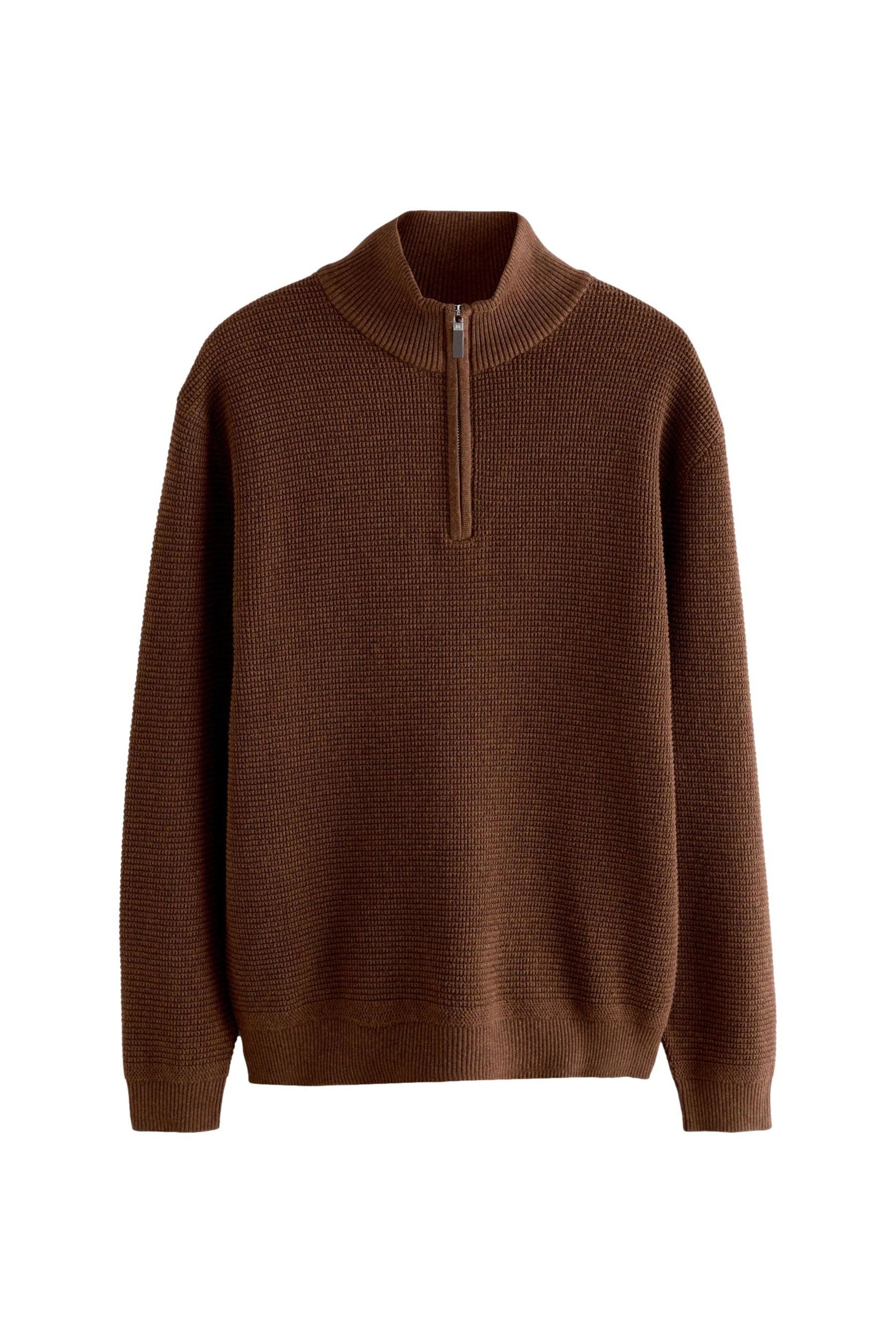 Strickpullover Regular Fit Premium Troyer mit Struktur