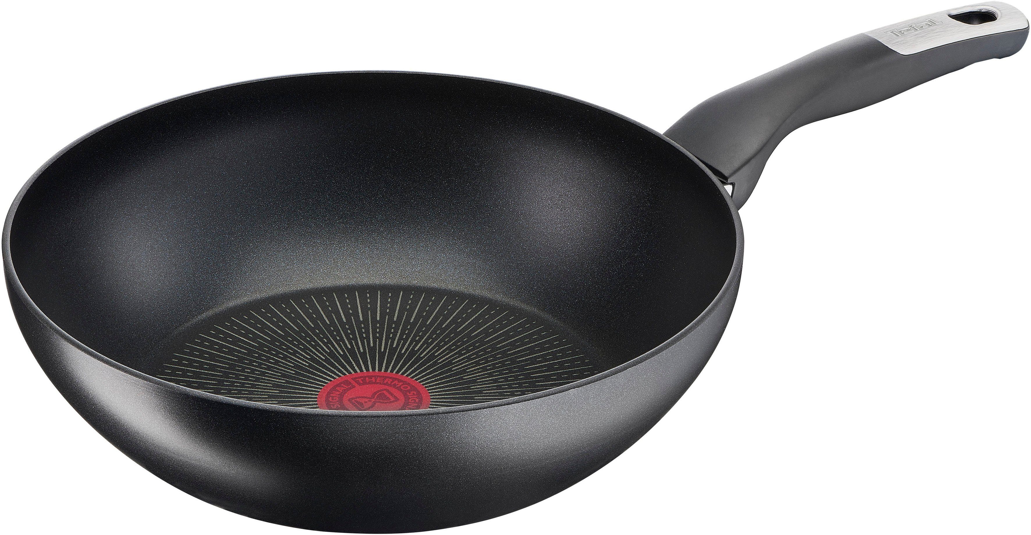 Tefal Wok Unlimited, Aluminium, kratzfest, Induktion, Temperaturanzeiger, Made In France, Ø 28 cm