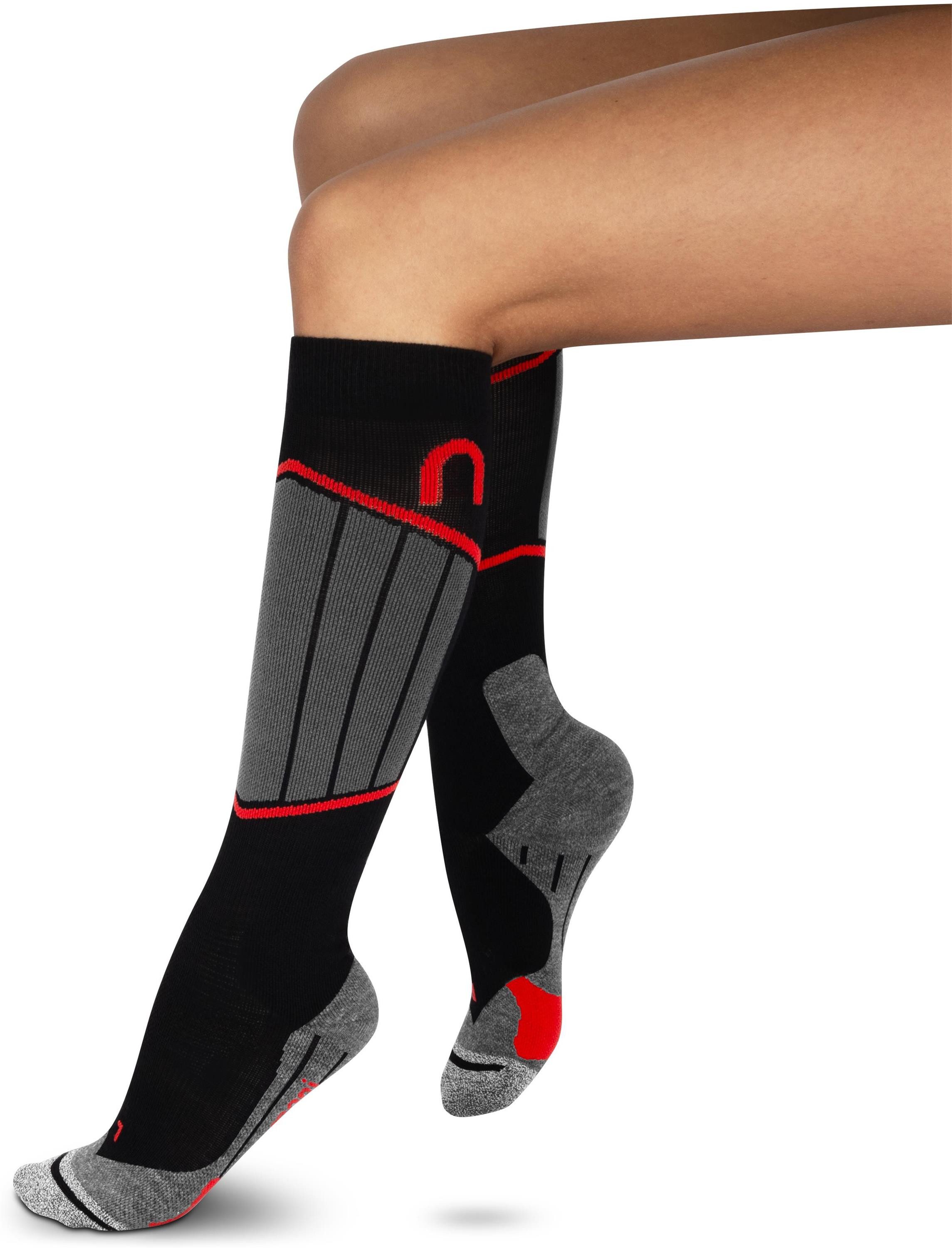 normani Wandersocken 2 Paar Merino Kompressionskniestrümpfe Darwin (Set, 2 Paar) für bessere Durchblutung