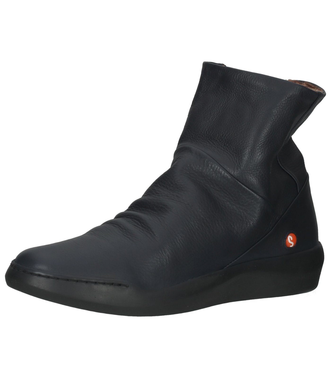 Navy Leder softinos Stiefelette Stiefelette