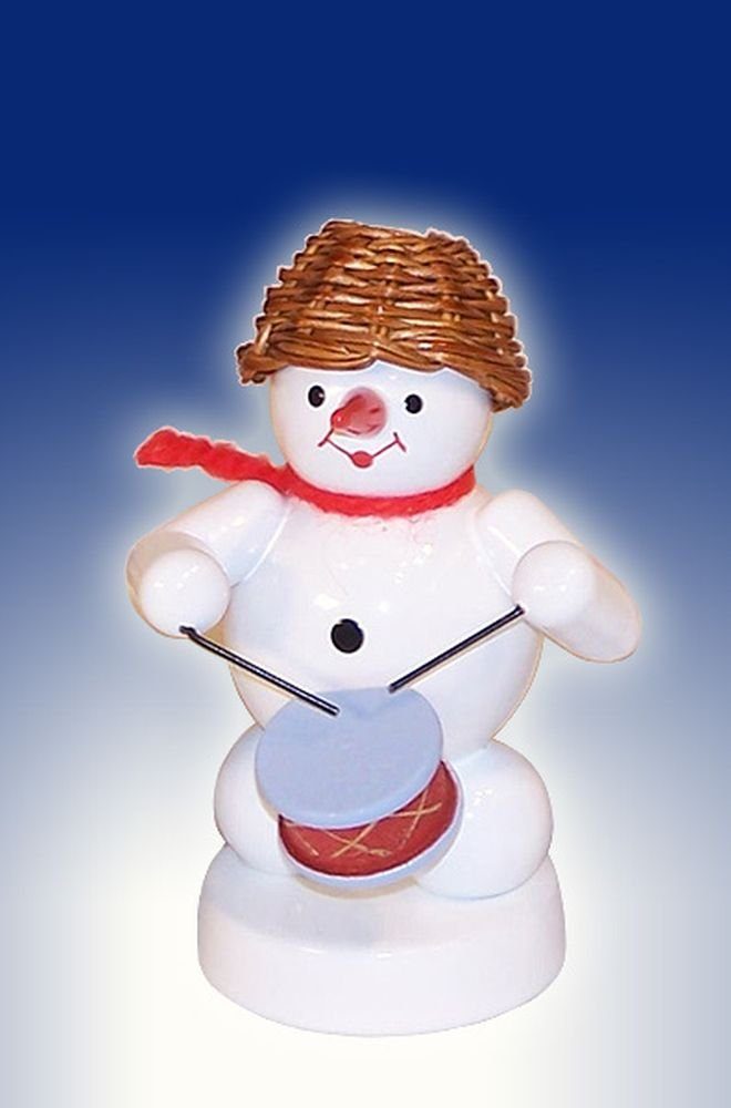 Sammelfigur Weihnachtsdekoration Schneemann mit Becken Höhe 8cm NEU