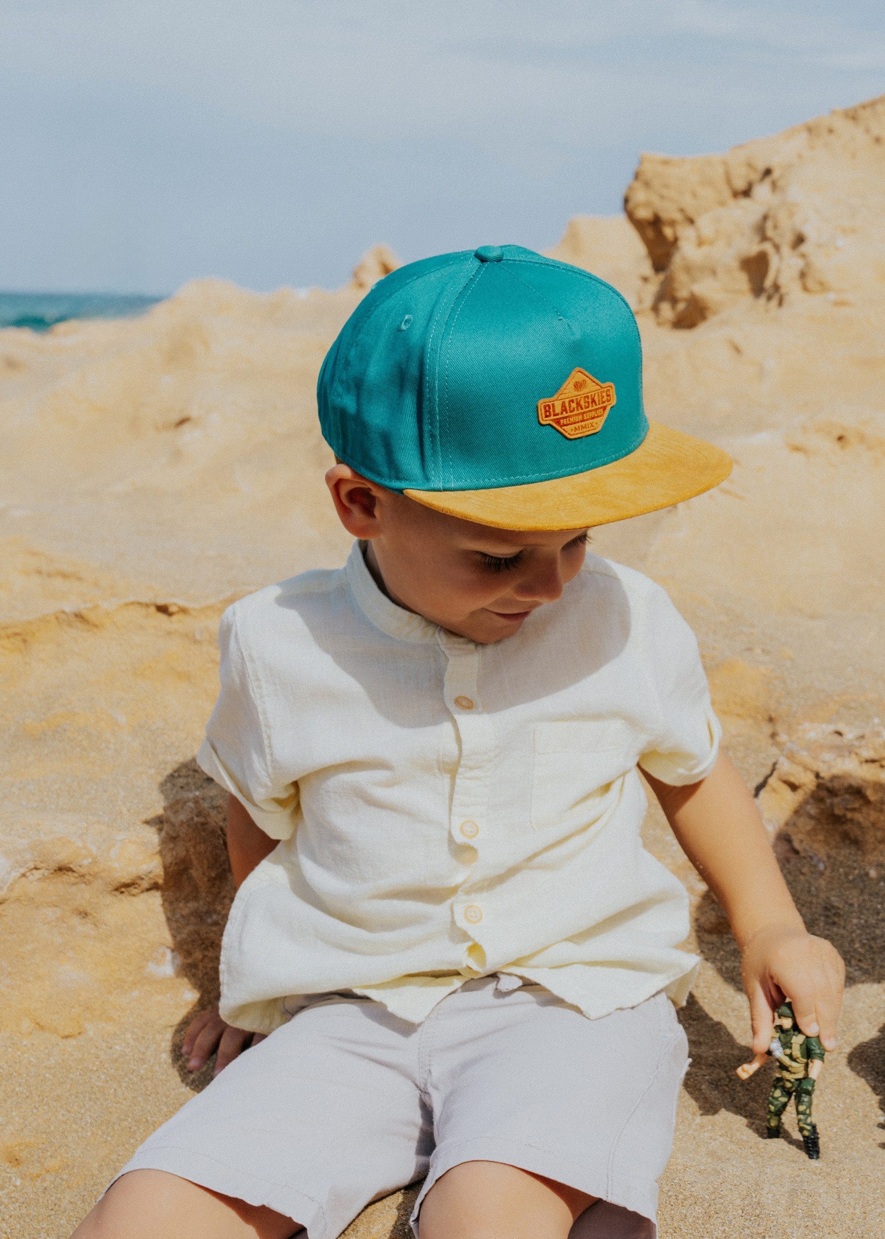 Blackskies Baseball Cap Essentials Snapback Cap 2er Set Eltern-Kind - Teal-Braun